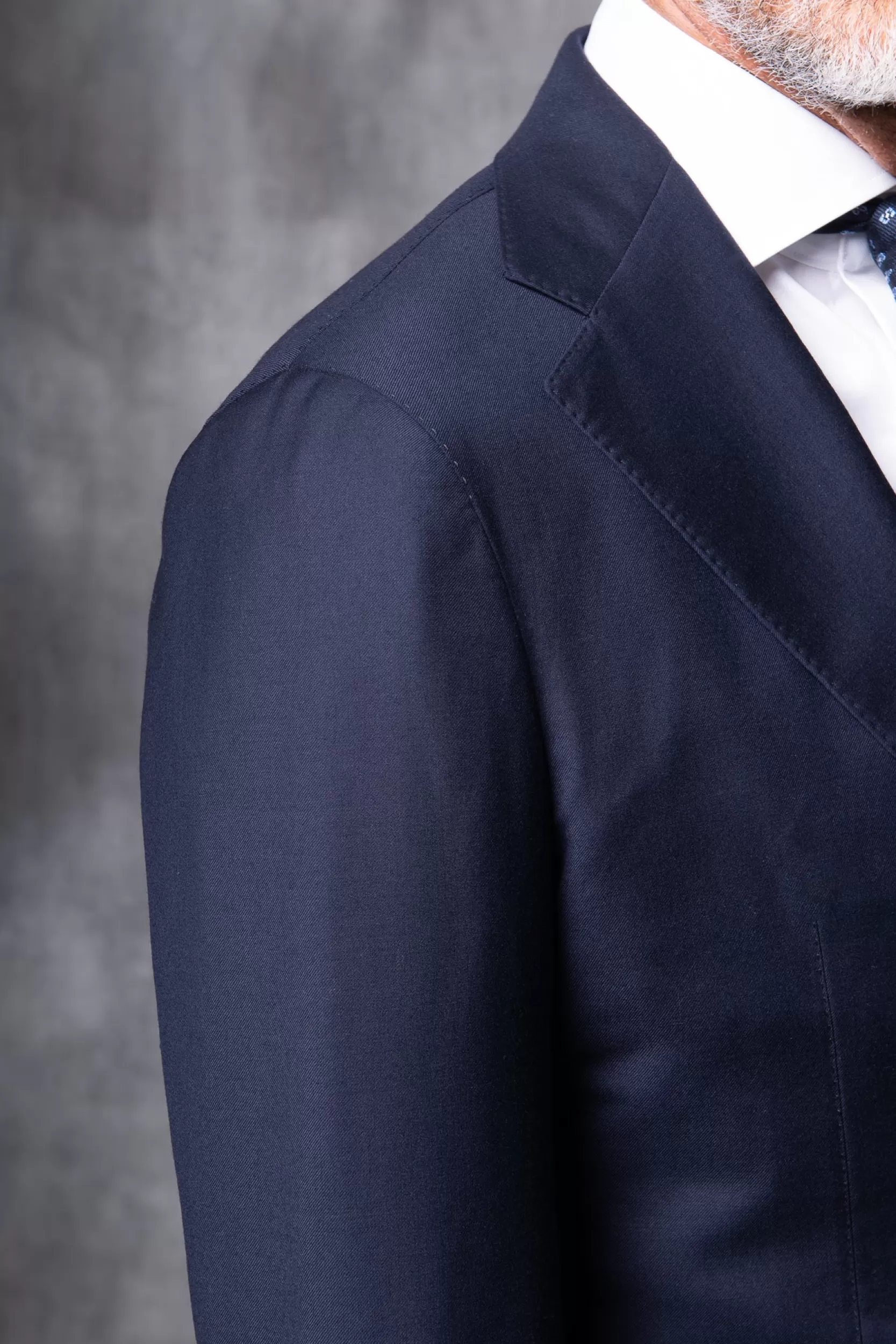 Fashion Pini Parma Abito Full Canvas In Lana Loro Piana Super 150's - Made In Italy Blu