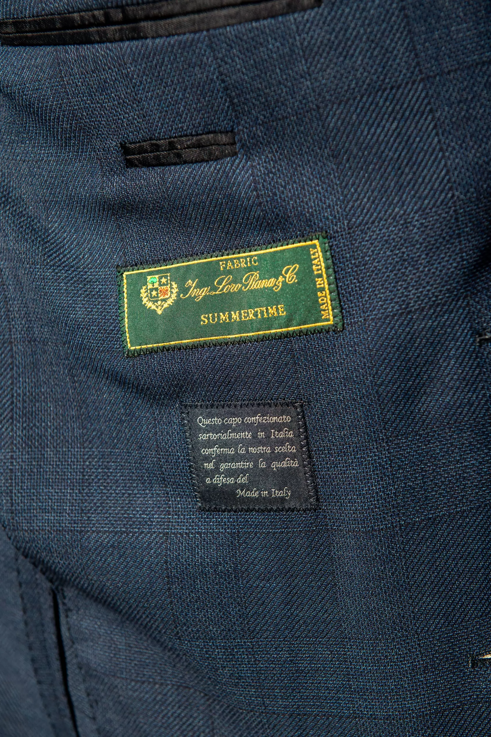 Hot Pini Parma Abito Blu Principe Di Galles In Lana Loro Piana " Soragna Capsule Collection" - Made In Italy