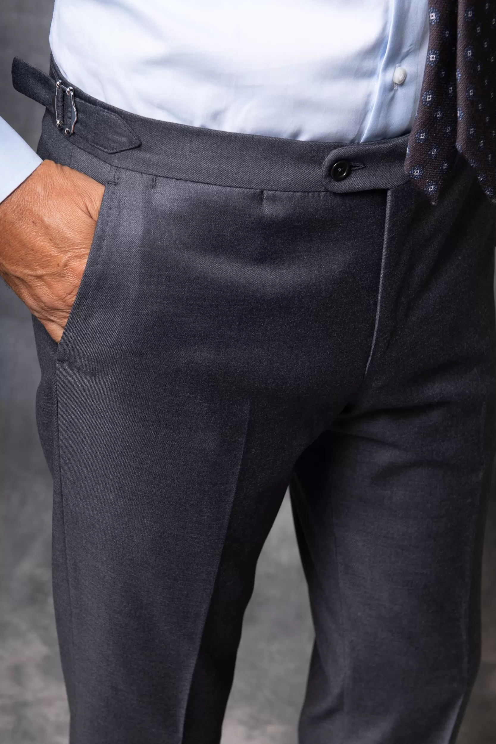 Best Pini Parma Abito Full Canvas In Lana Loro Piana Super 150's - Made In Italy Grigio