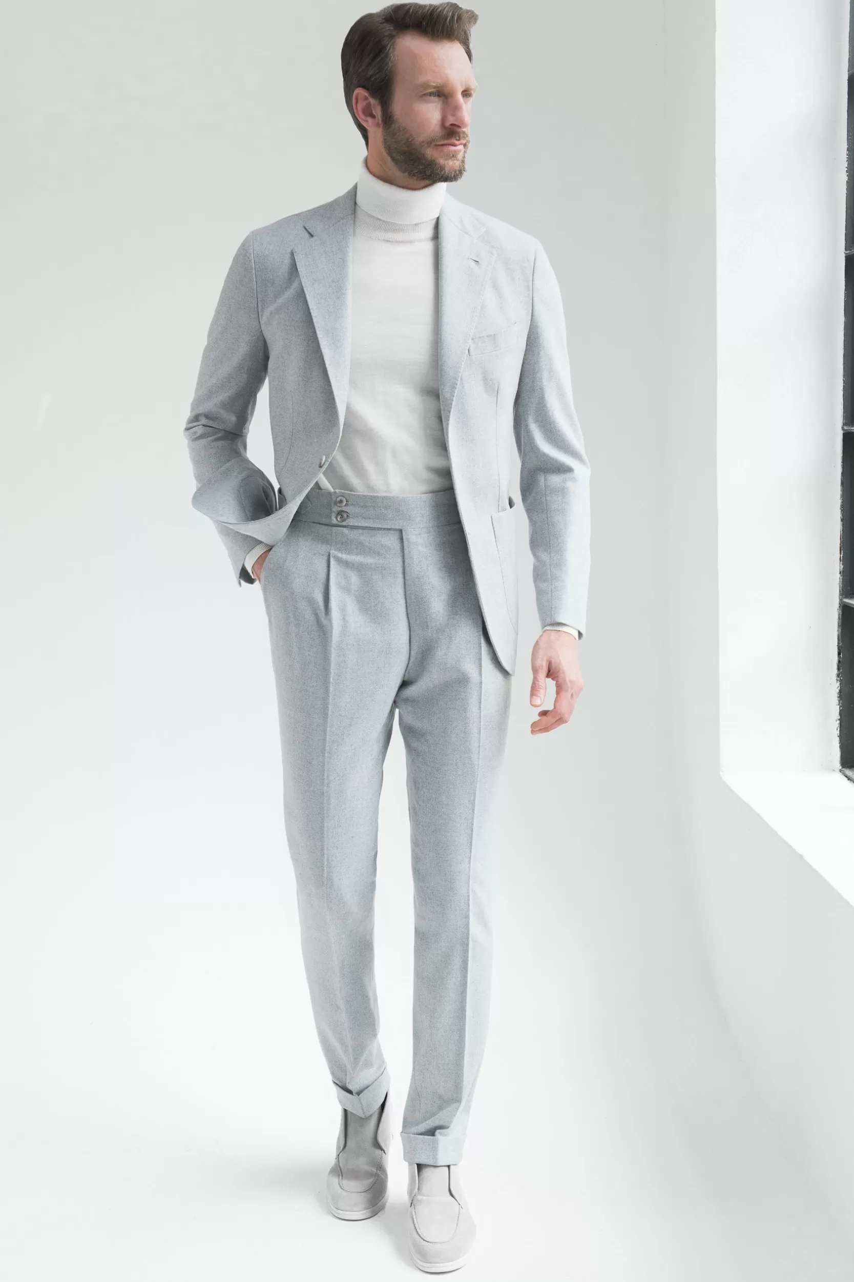 Discount Pini Parma Abito In Lana E Cashmere Spigato Azzurro – Made In Italy