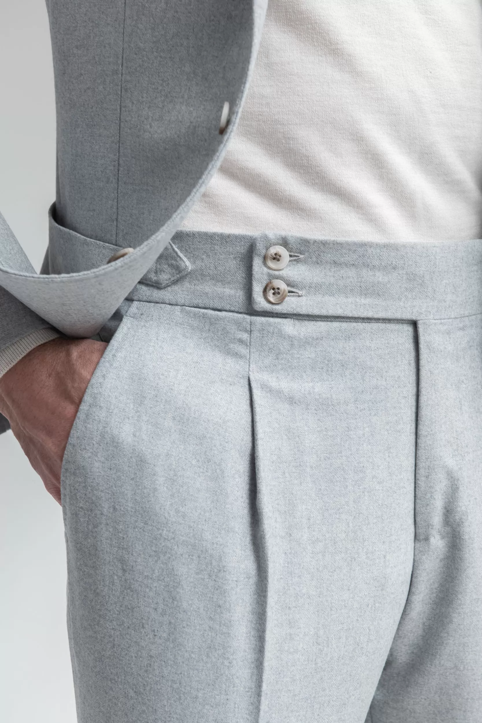 Discount Pini Parma Abito In Lana E Cashmere Spigato Azzurro – Made In Italy