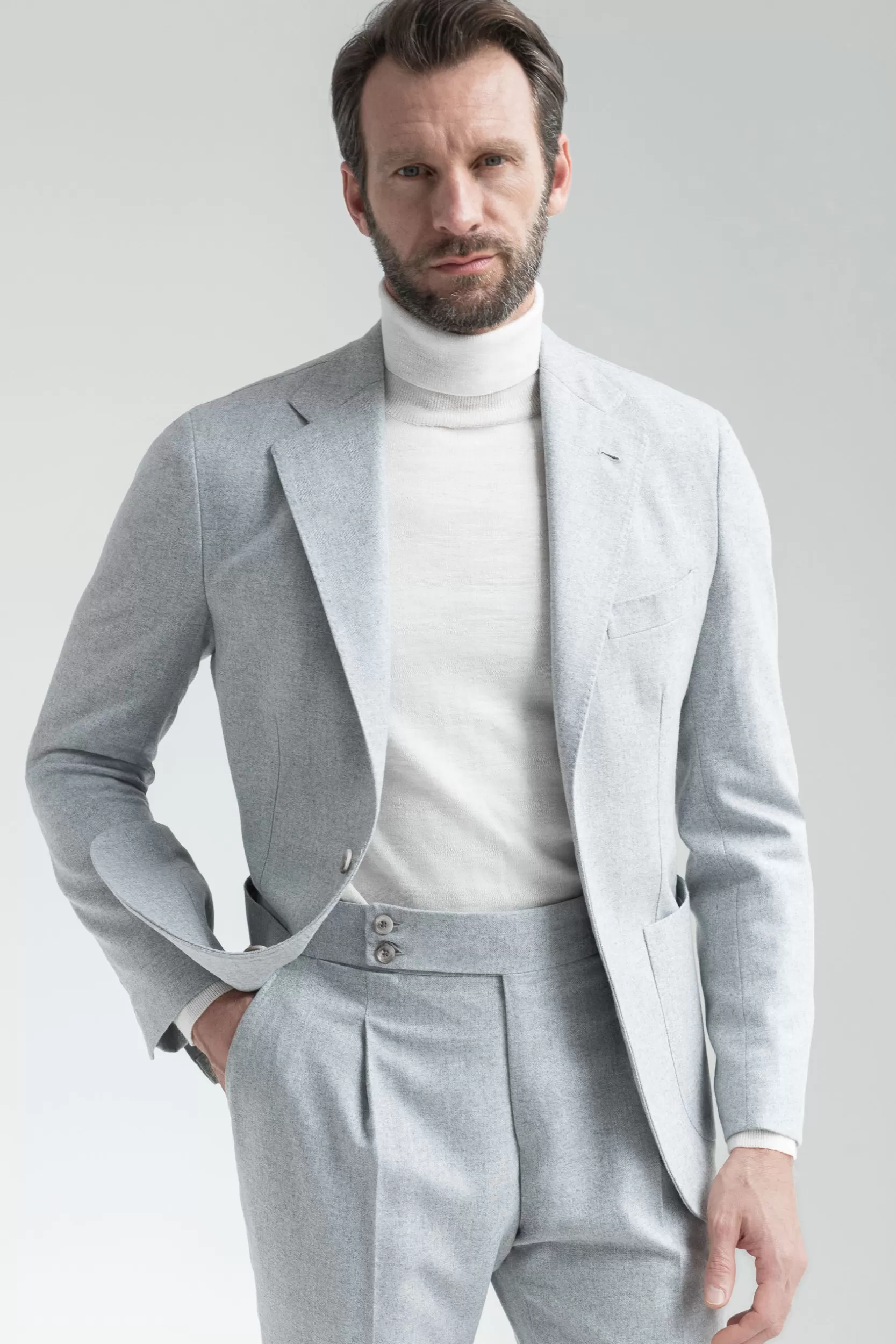 Discount Pini Parma Abito In Lana E Cashmere Spigato Azzurro – Made In Italy