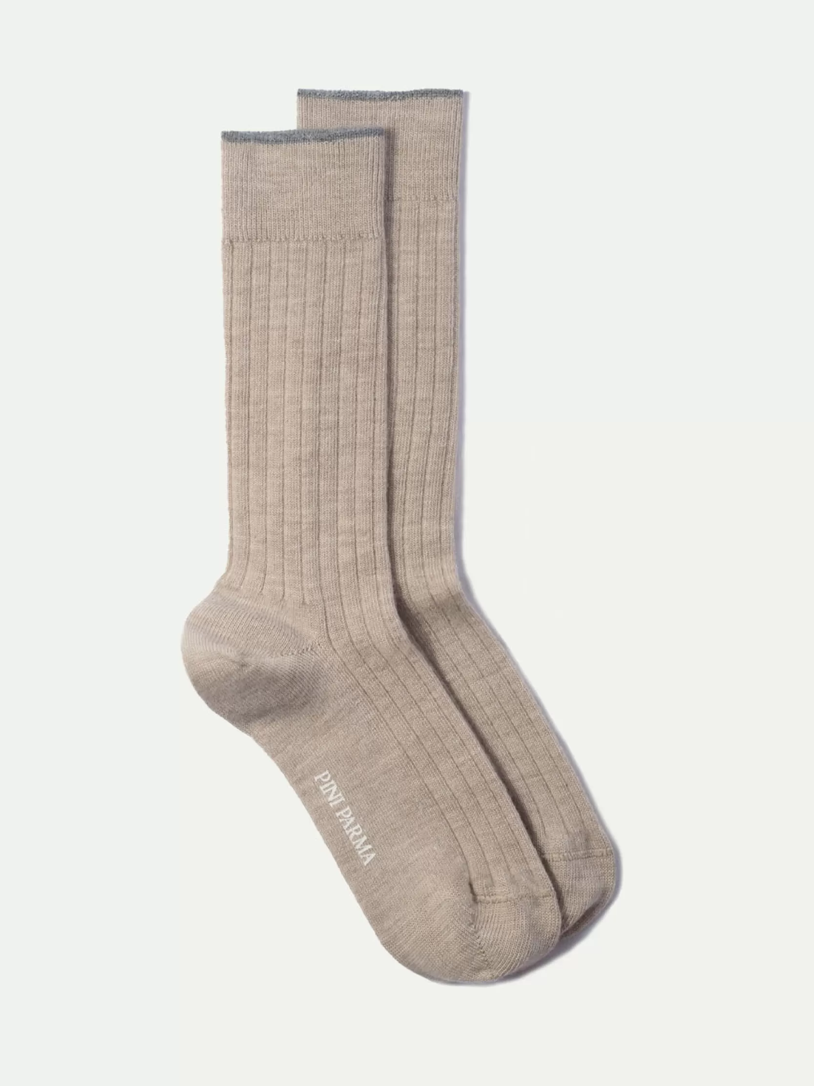 Best Sale Pini Parma - Calzini Corti In Lana Super Resistente - Made In Italy Beige