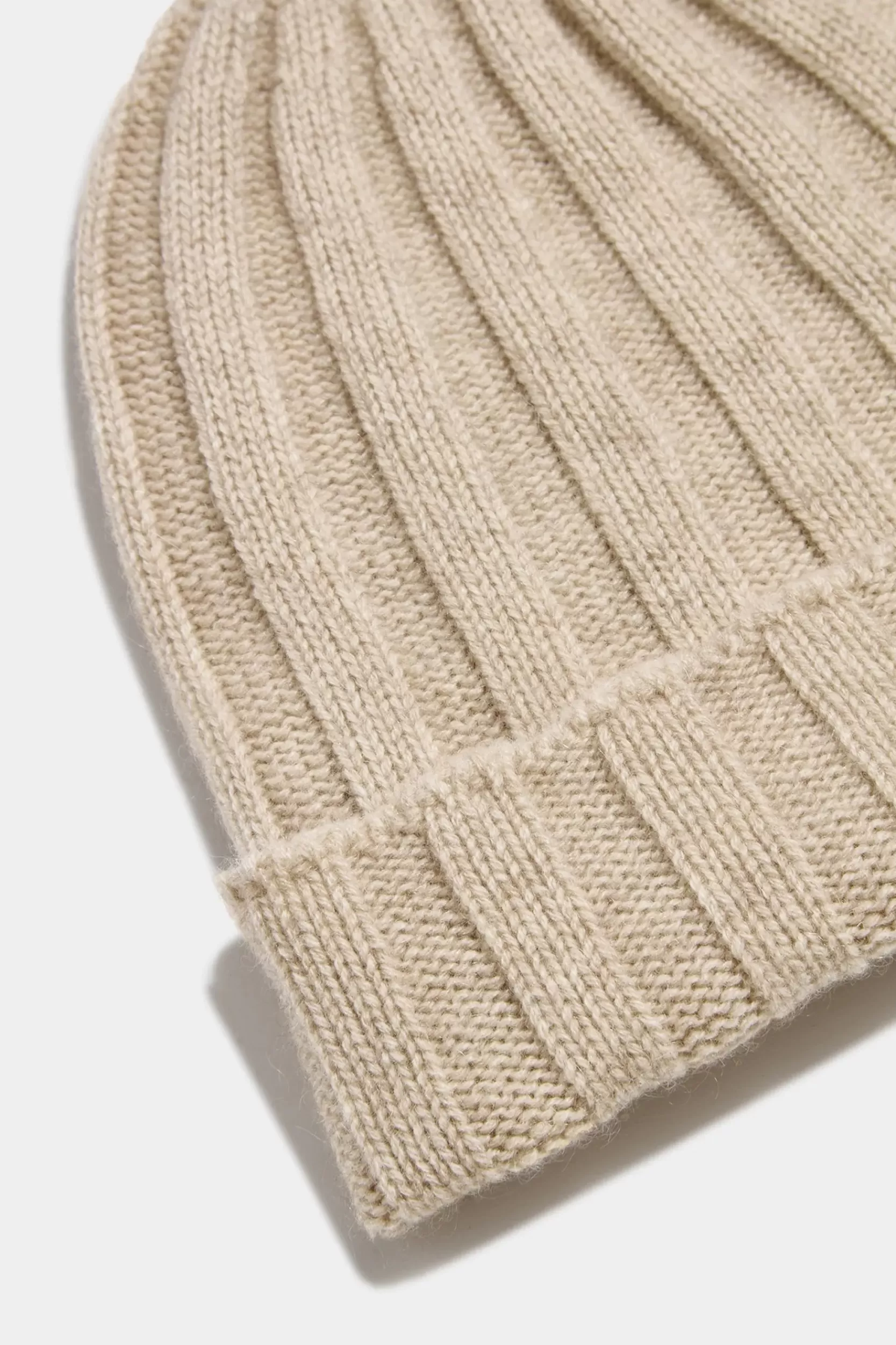 Cheap Pini Parma Berretto In Maglia A Coste Di Cashmere - Made In Italy Beige
