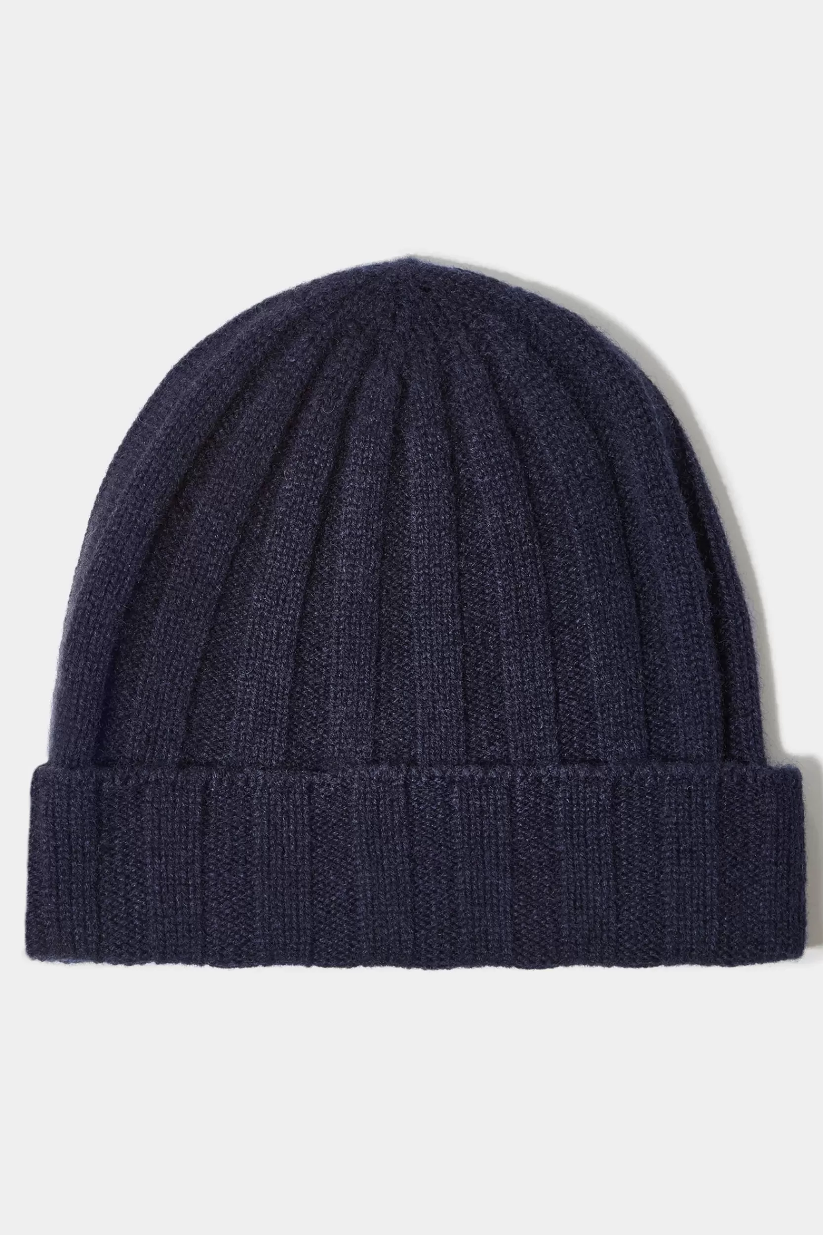 Outlet Pini Parma Berretto In Maglia A Coste Di Cashmere - Made In Italy Blu