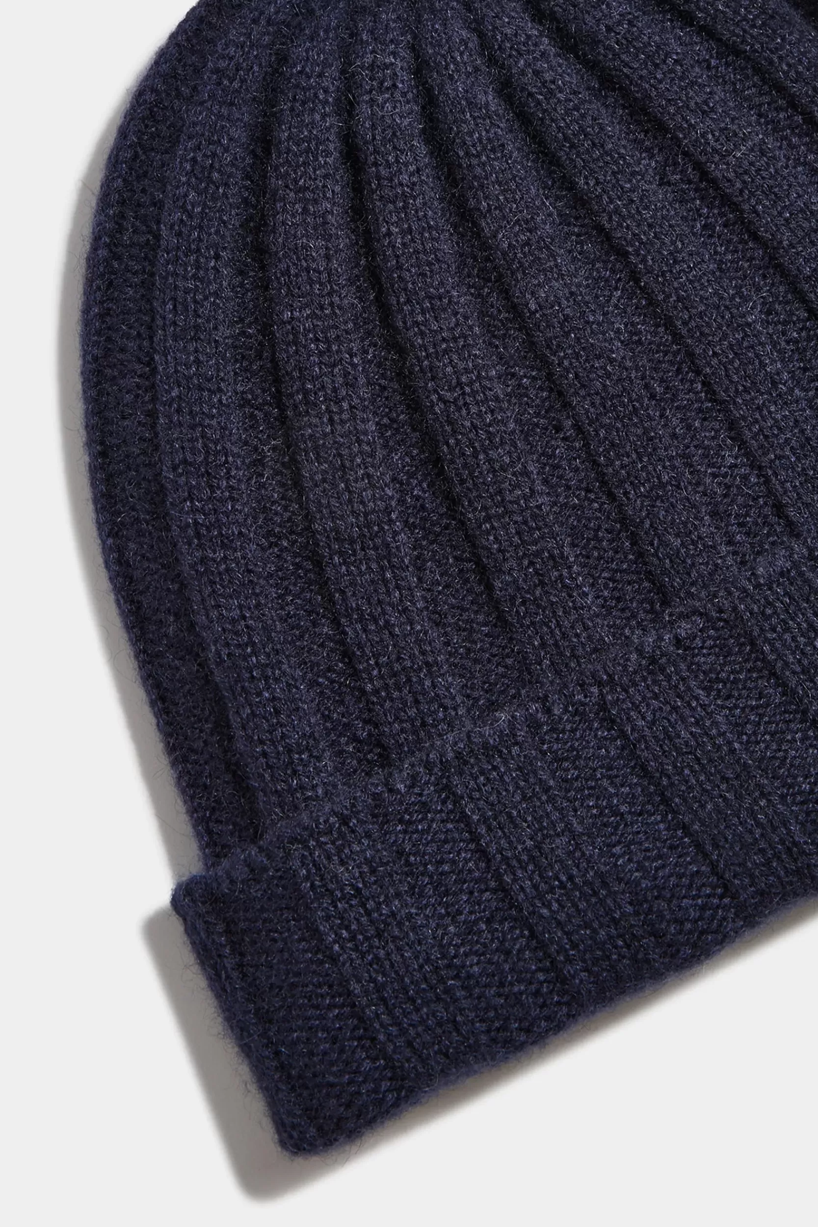 Outlet Pini Parma Berretto In Maglia A Coste Di Cashmere - Made In Italy Blu