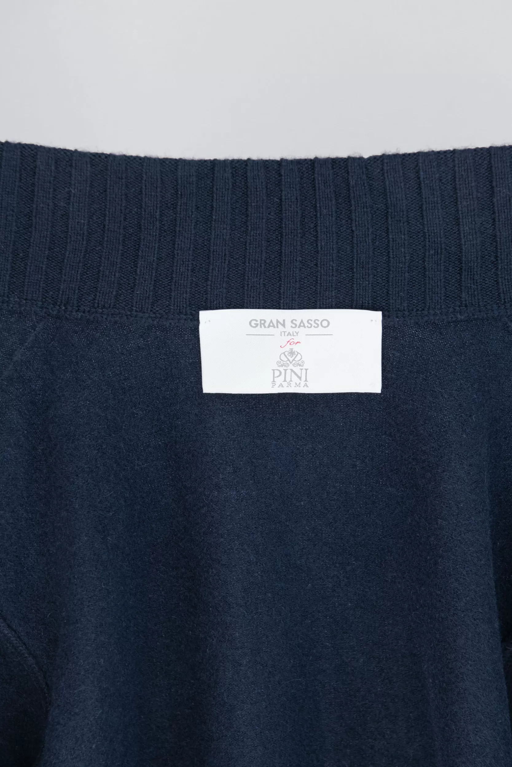Hot Pini Parma Bomber In Maglia Di Cashmere – Made In Italy Blu