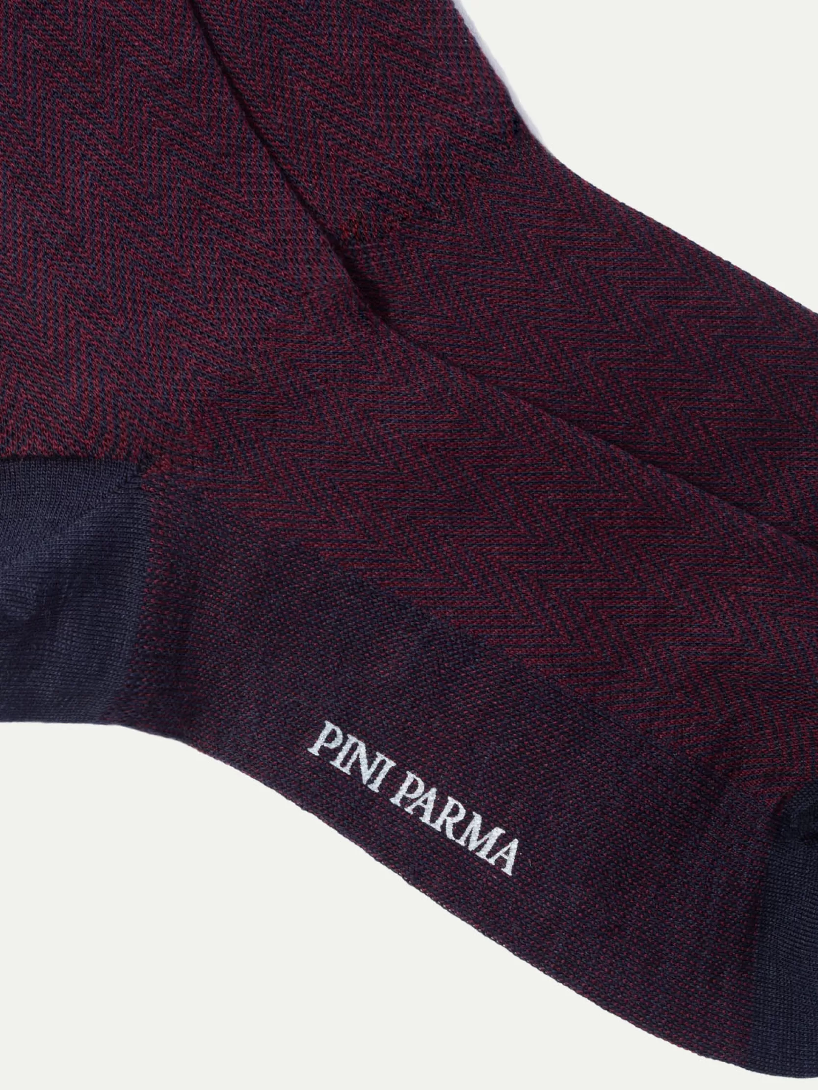 Cheap Pini Parma Calzini Corti A Spina Di Pesce Bordeaux - Made In Italy
