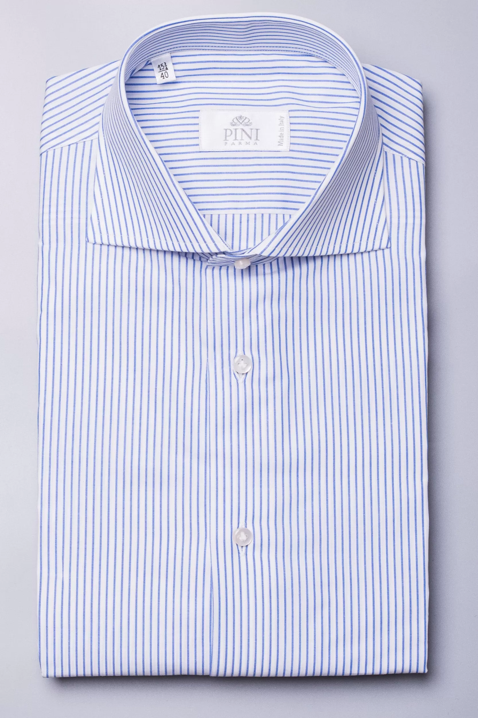 Cheap Pini Parma Camicia A Righe Avio - Made In Italy Blue Avio