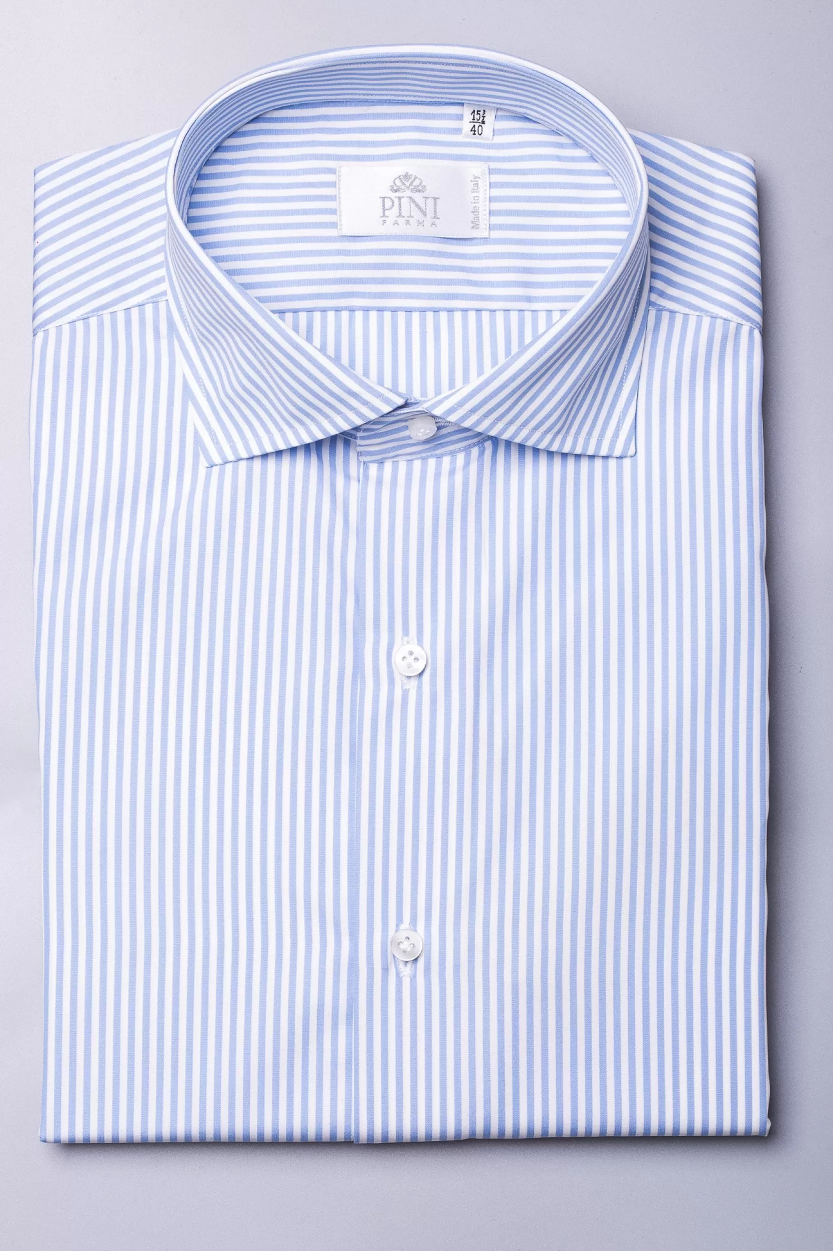Cheap Pini Parma Camicia A Righe Azzurre - Made In Italy Azzurro