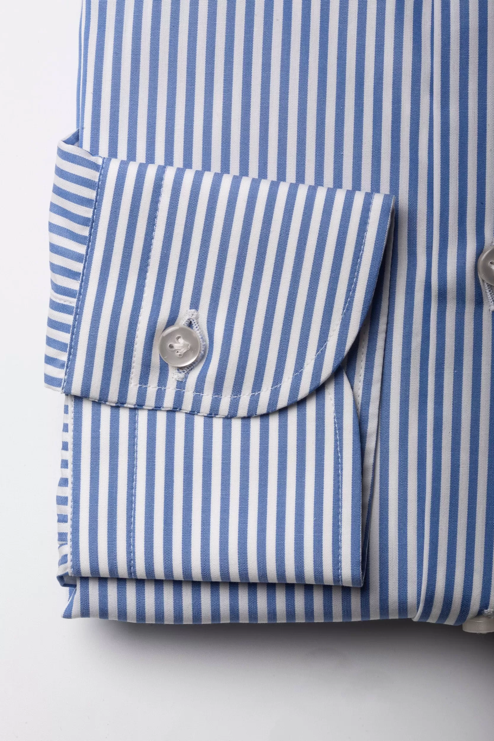 New Pini Parma Camicia A Righe - Made In Italy Blu