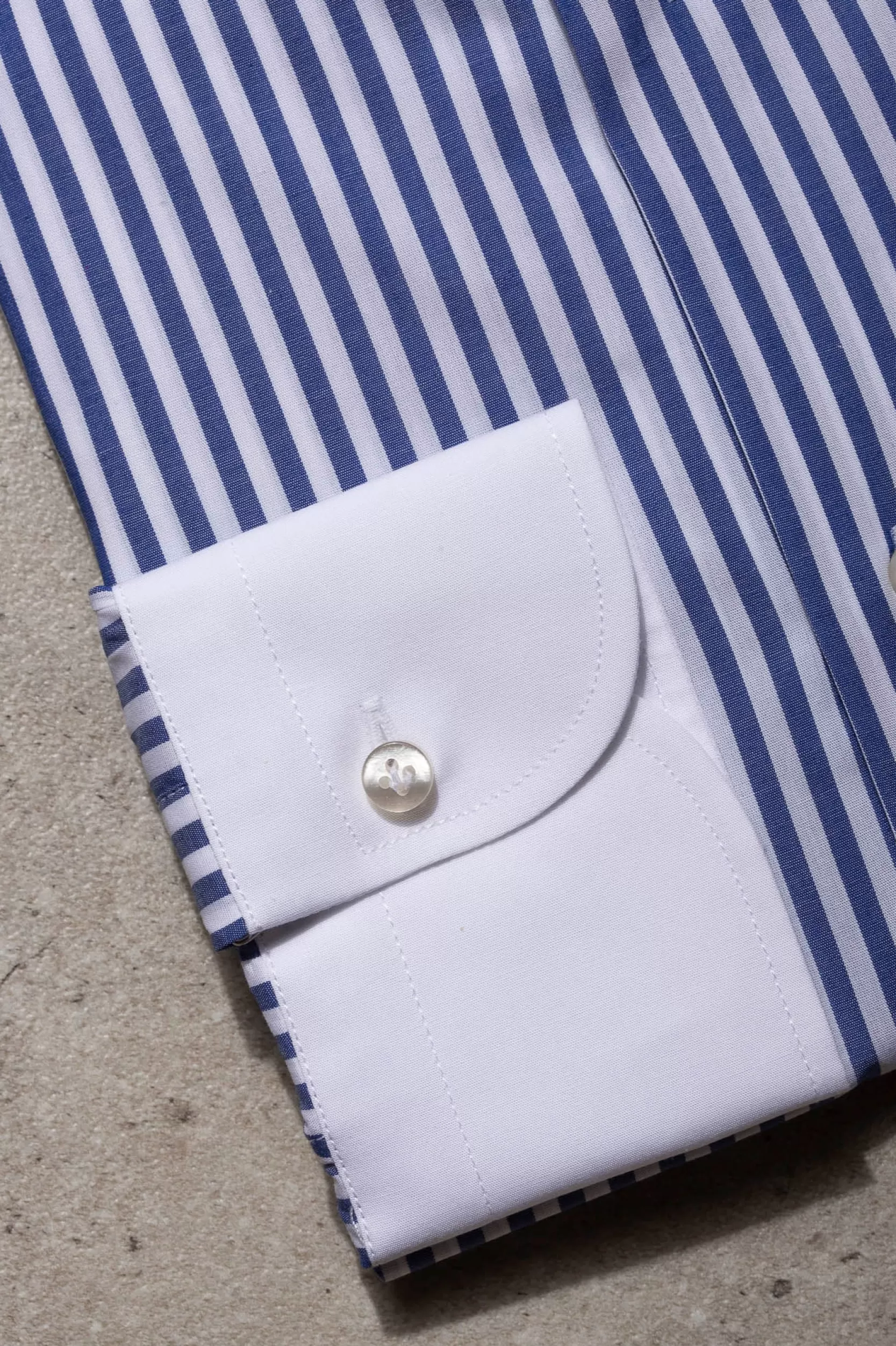 Cheap Pini Parma Camicia A Righe Blu Con Colletto Bianco Limited Edition - Made In Italy