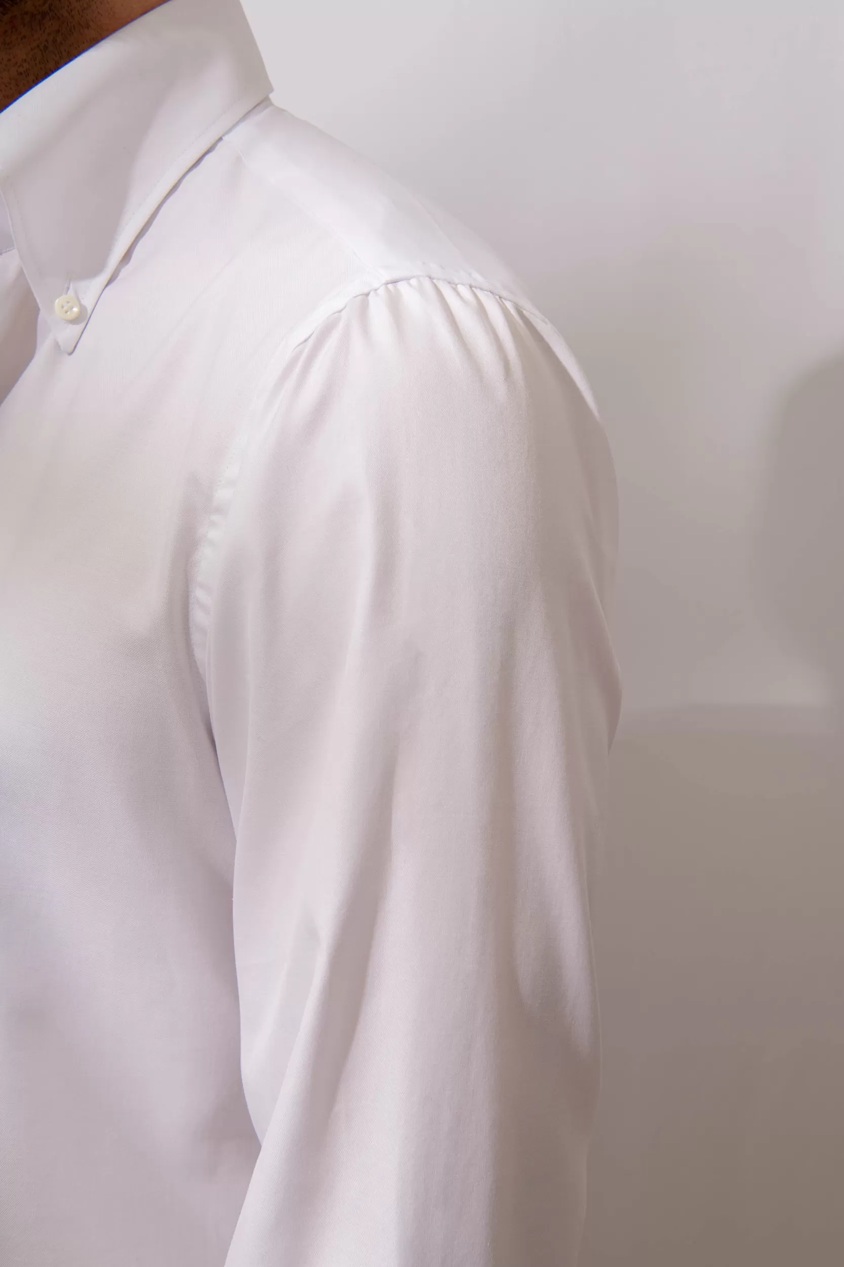 New Pini Parma Camicia Bianca Button Down “collezione Sartoriale”- Made In Italy Bianco