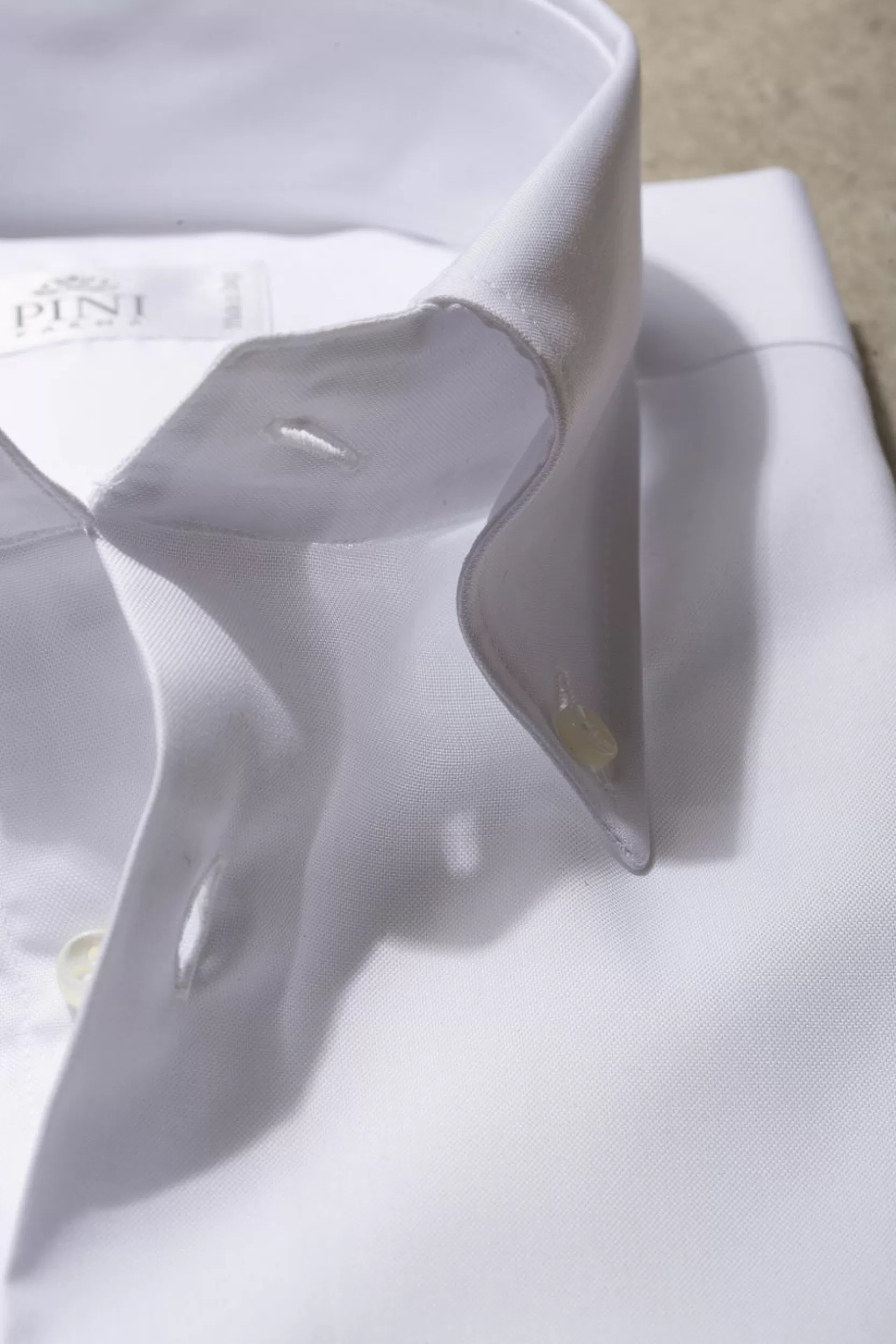 New Pini Parma Camicia Bianca Button Down “collezione Sartoriale”- Made In Italy Bianco