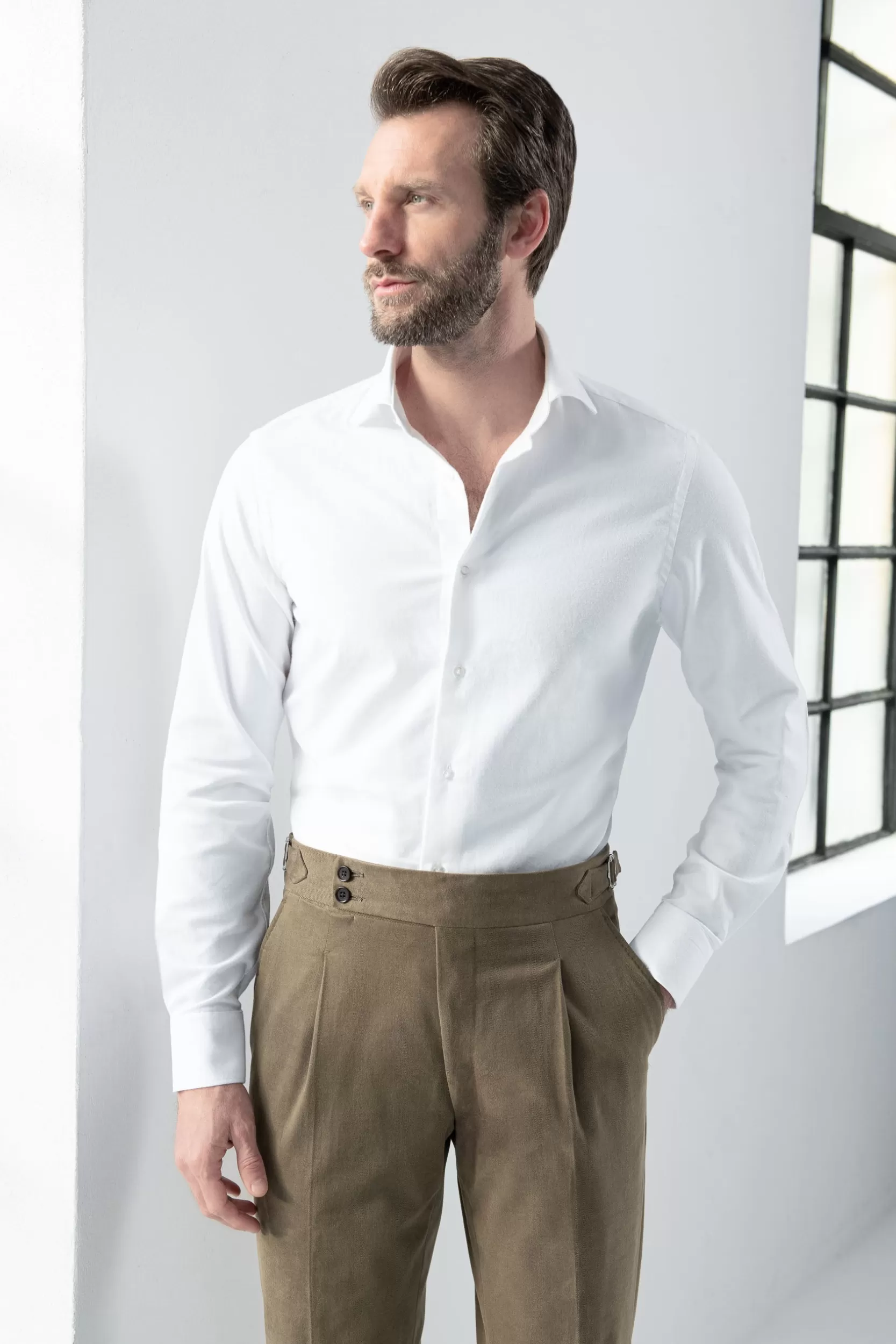 Online Pini Parma Camicia Bianca Dal Tocco Caldo - Made In Italy Bianco