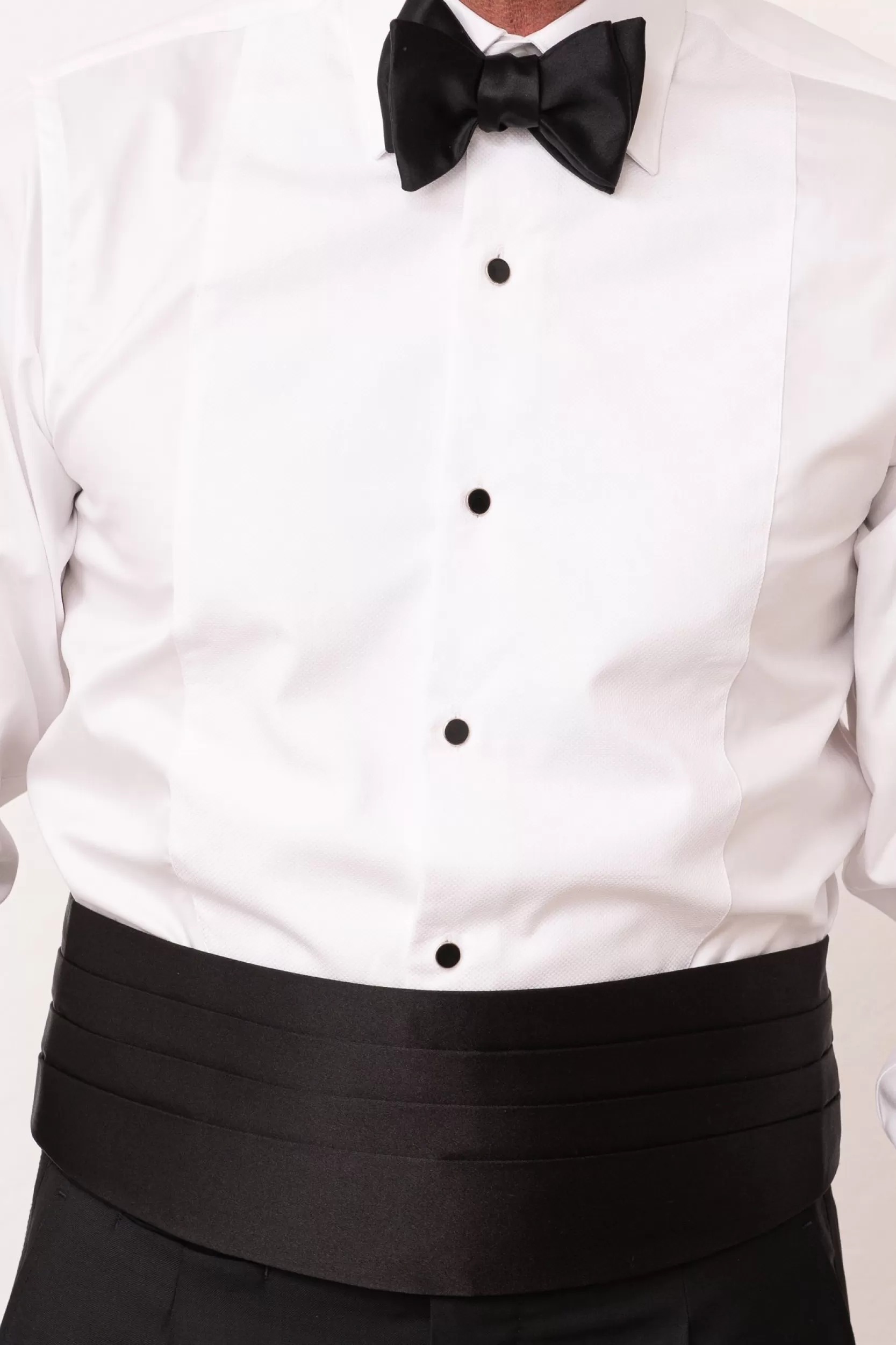 Shop Pini Parma Camicia Bianca In Piqué Con Pettorina Davanti - Made In Italy