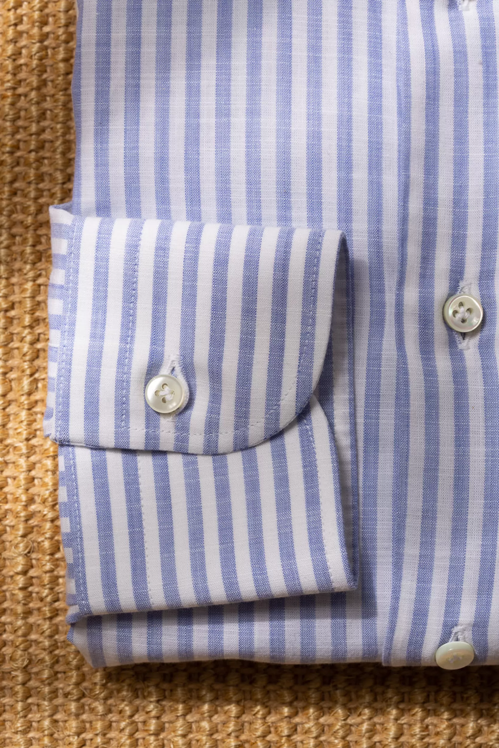 Best Sale Pini Parma Camicia Button Down A Righe Azzurre “collezione Sartoriale”- Made In Italy
