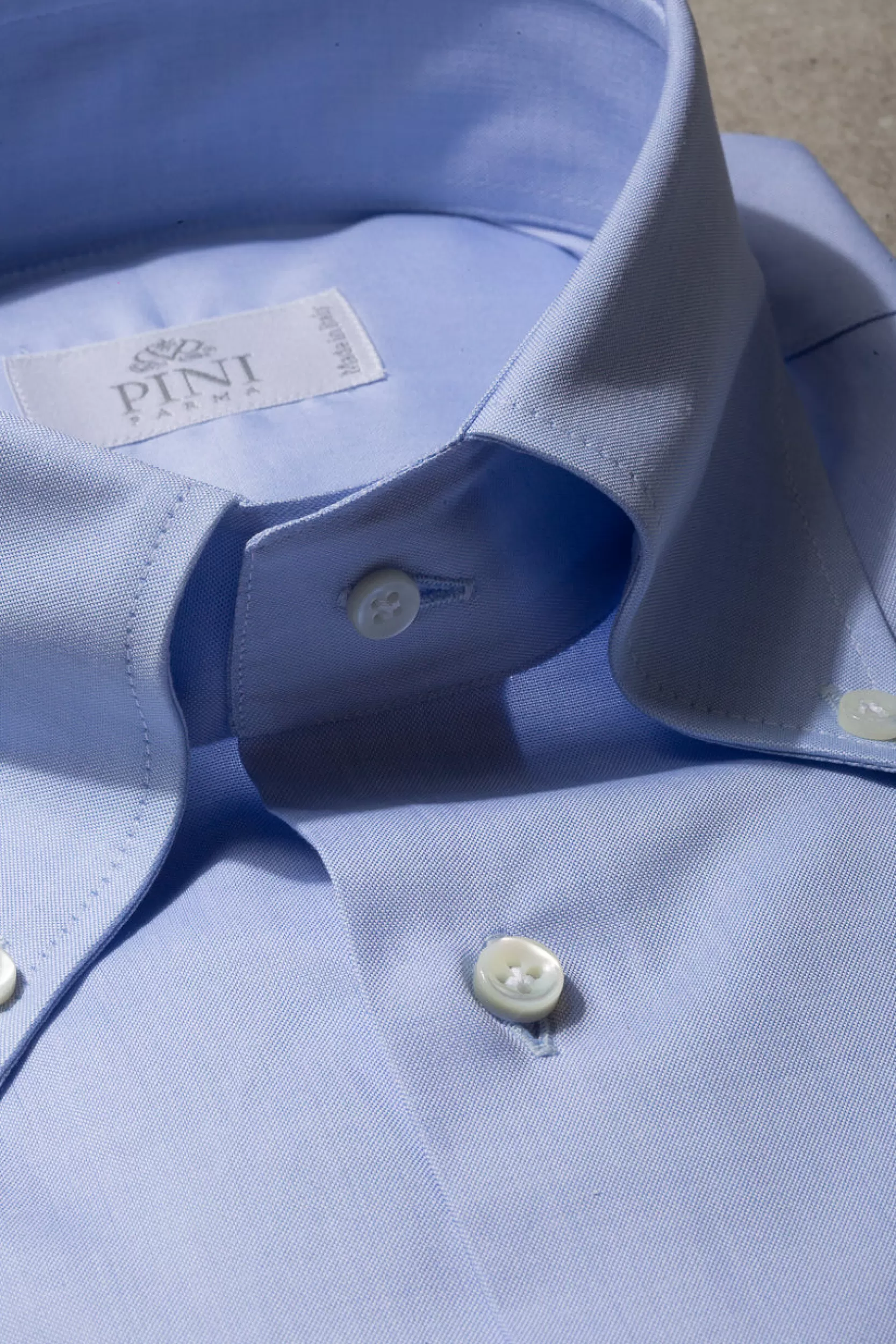 Online Pini Parma Camicia Button Down Azzurra “collezione Sartoriale” - Made In Italy Azzurro