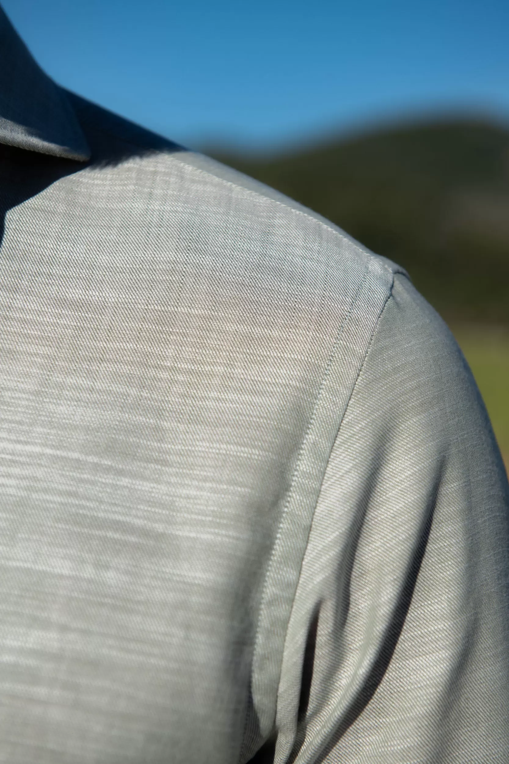 Flash Sale Pini Parma Camicia In Cotone Chambray - Made In Italy Verde