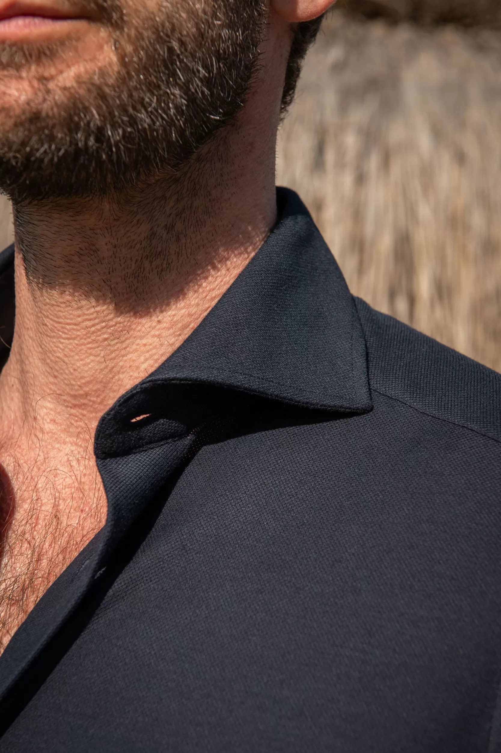 Fashion Pini Parma Camicia In Jersey Blu Navy - Made In Italy Marina Militare