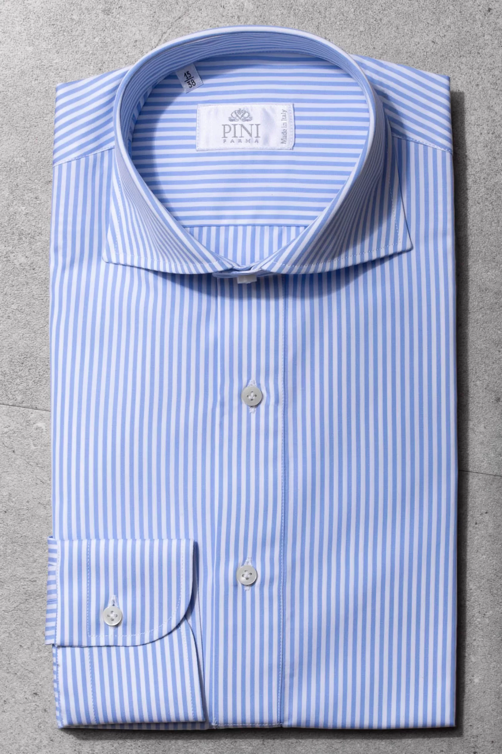 Cheap Pini Parma Camicia Popover A Righe Azzurre - Made In Italy