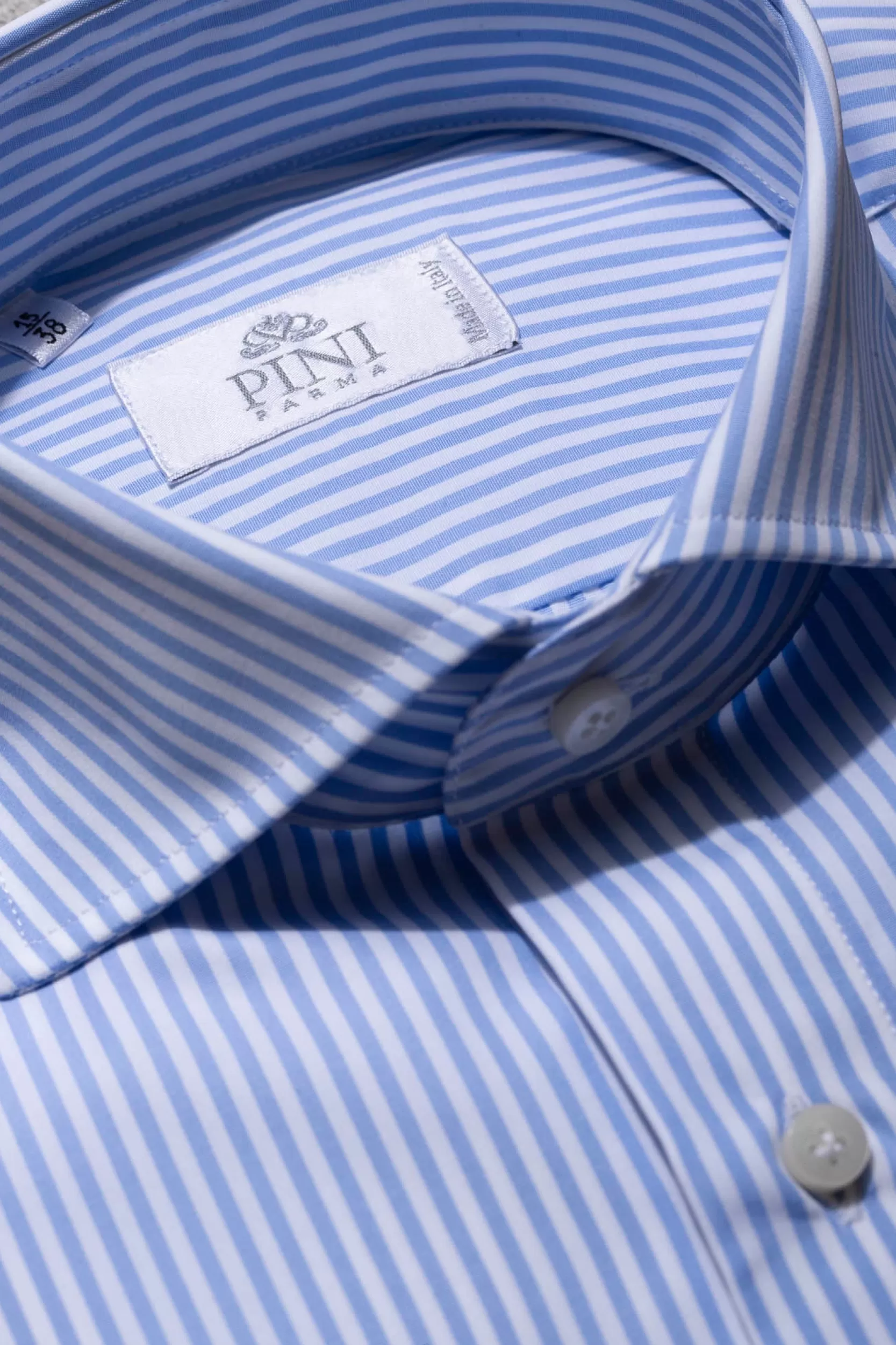 camicia_popover_a_righe_azzurre__made_in_italy_4.webp Cheap Pini Parma Camicia Popover A Righe Azzurre - Made In Italy