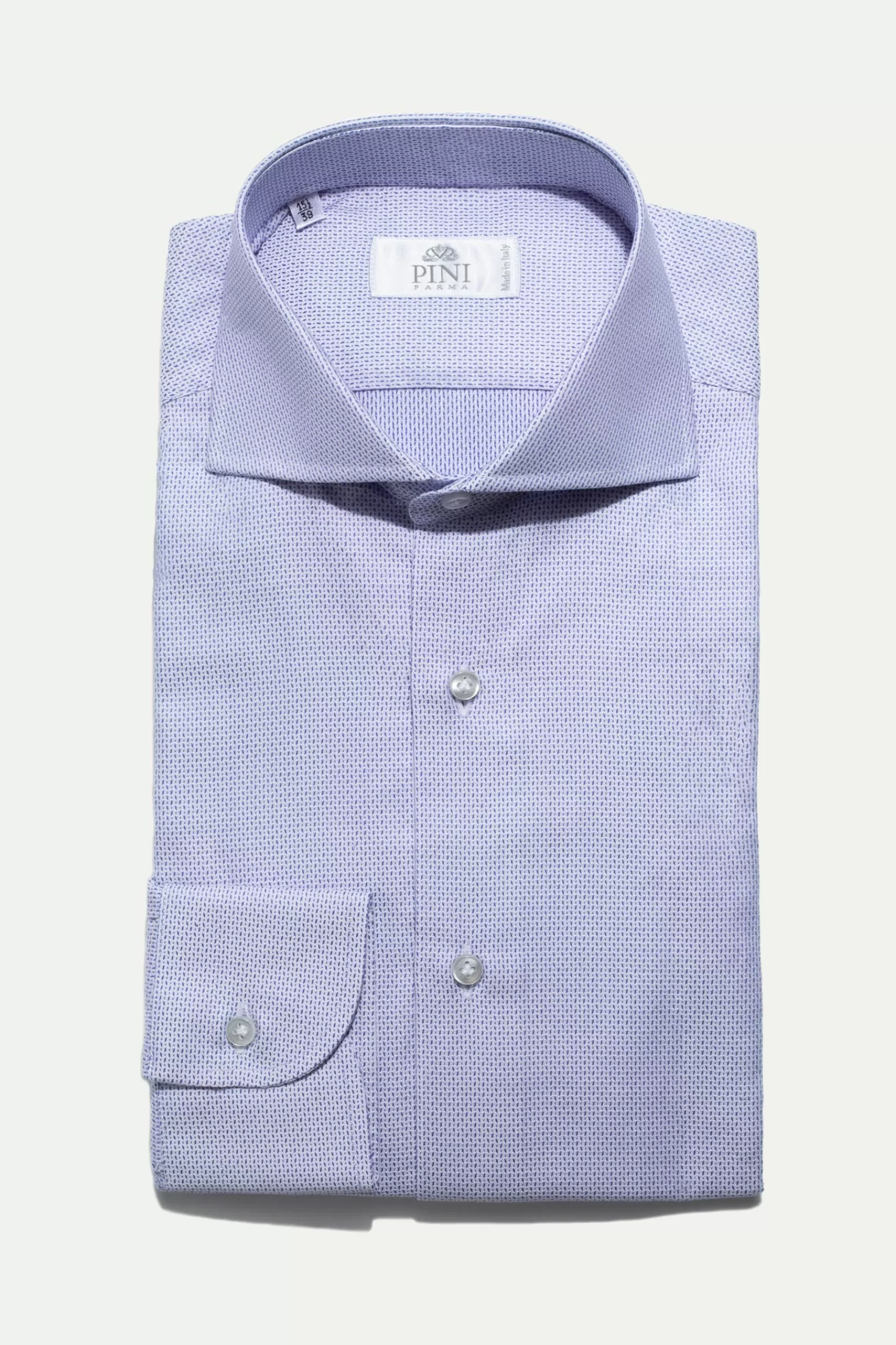 Store Pini Parma Camicia Testurizzata Azzurra - Made In Italy
