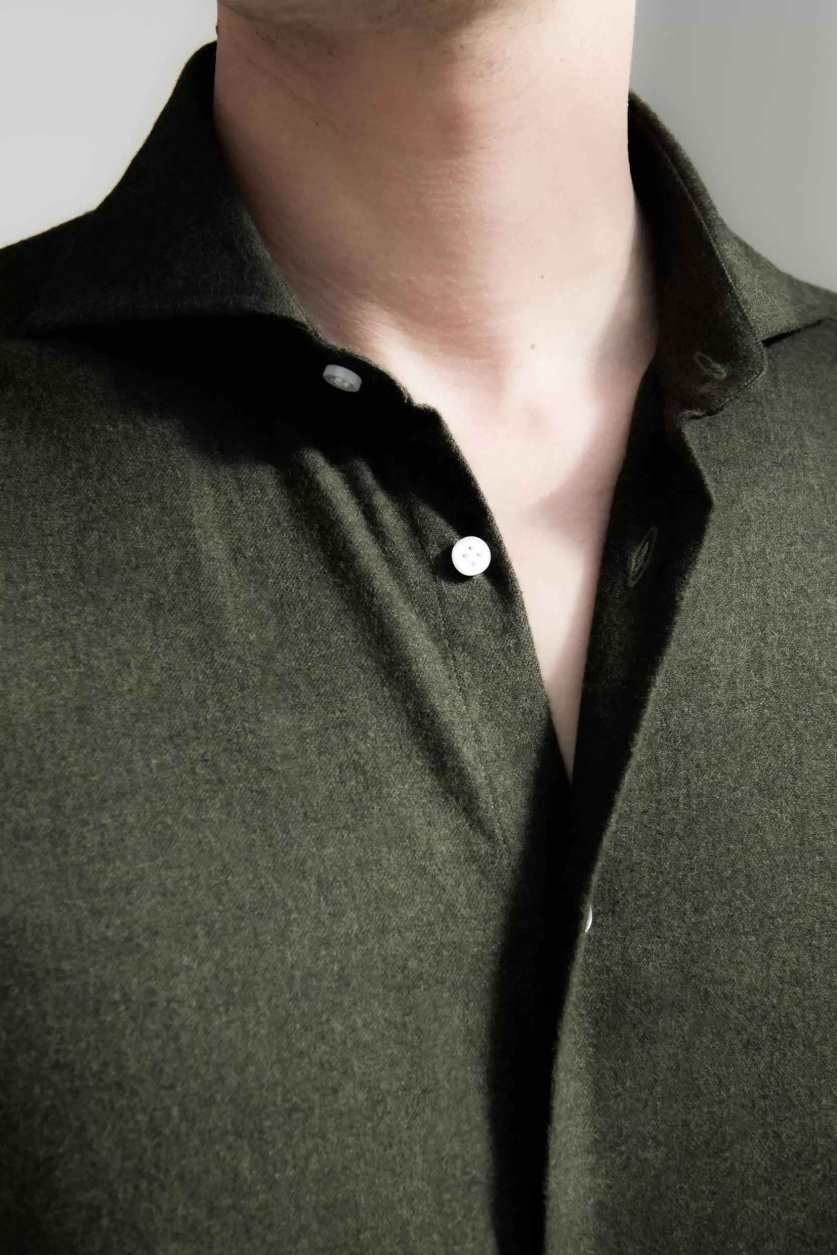 Online Pini Parma Camicia - Flannel Touch - Made In Italy Verde