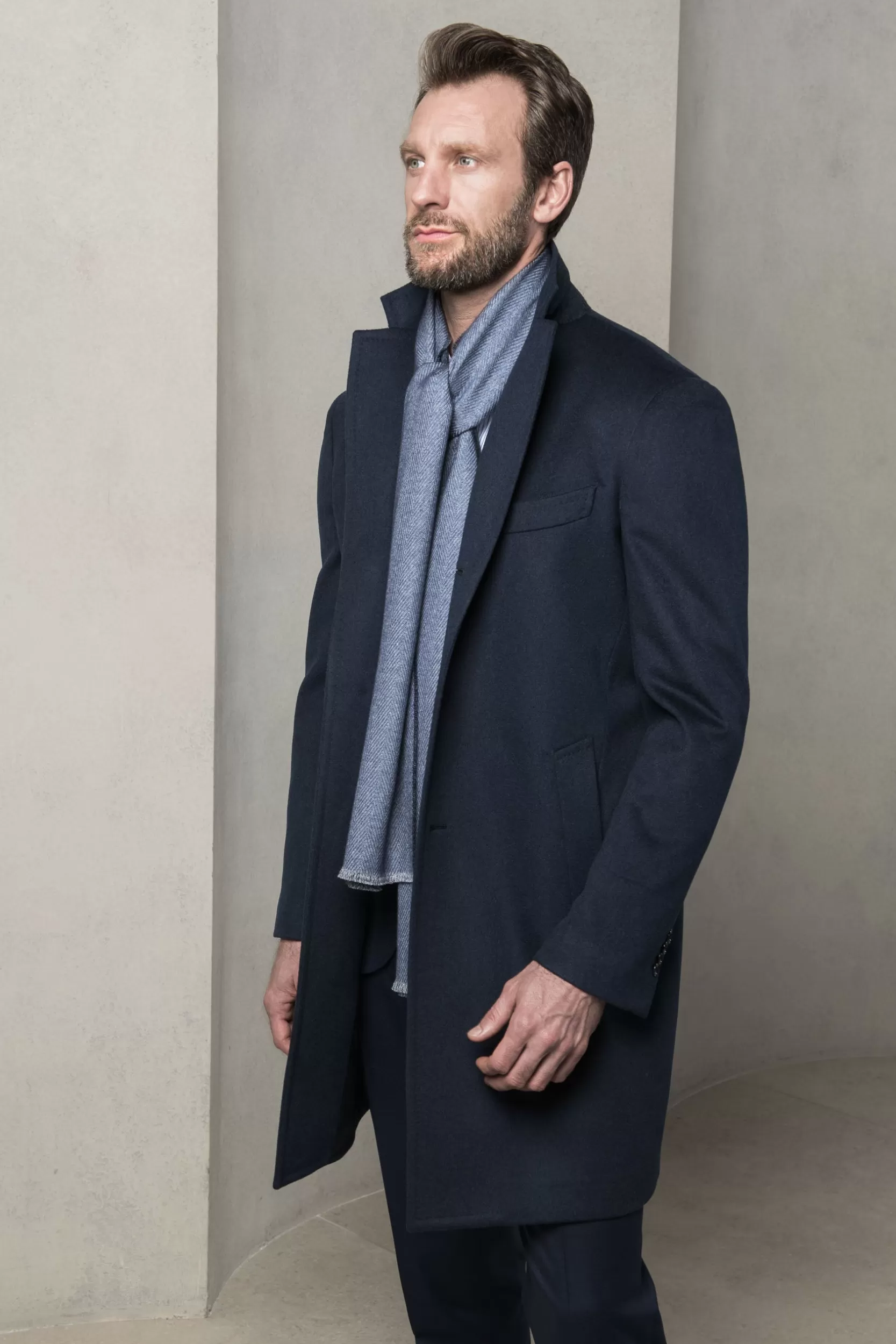 Sale Pini Parma Cappotto In Lana Loro Piana – Made In Italy Blu