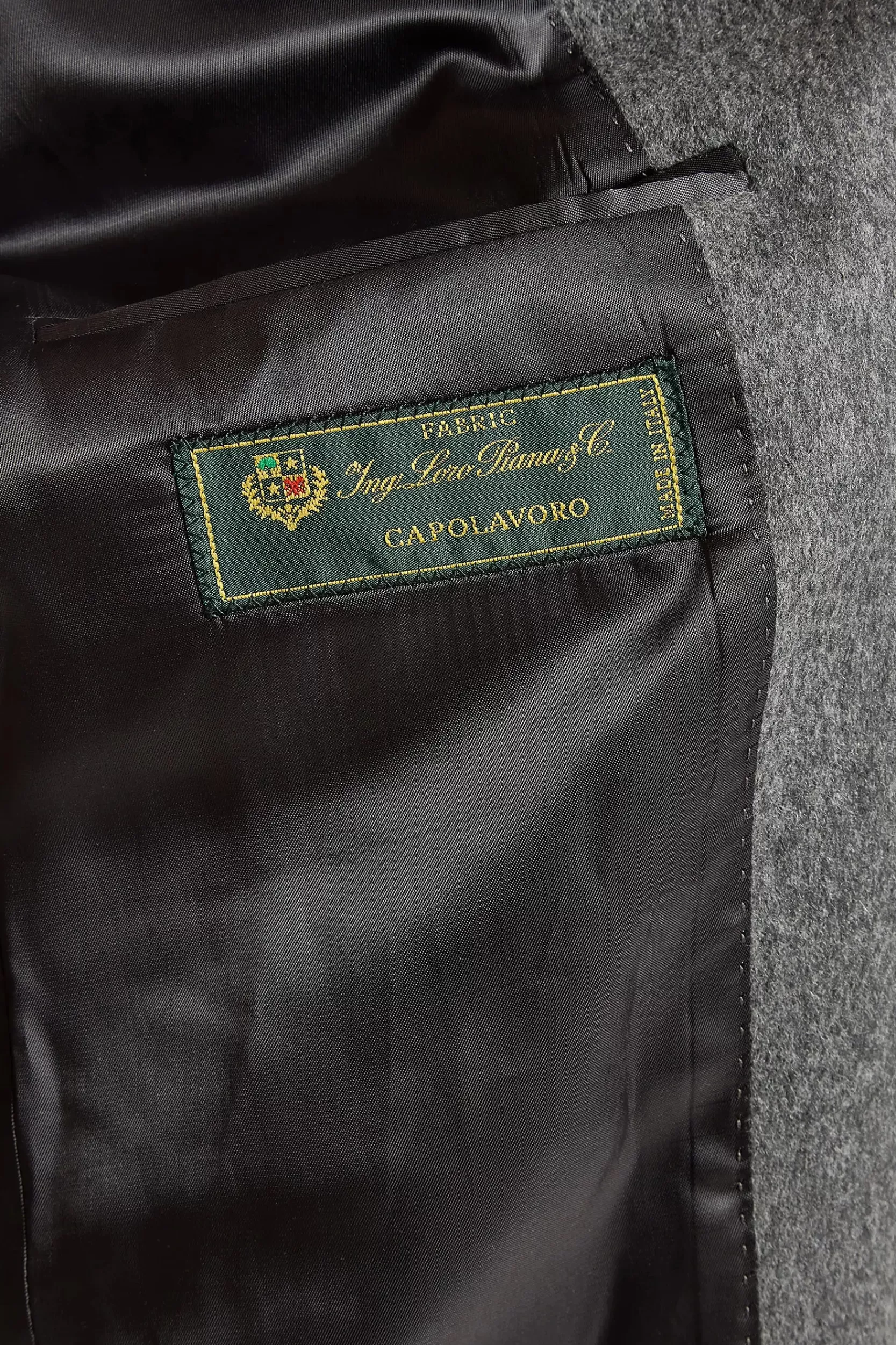 Online Pini Parma Cappotto In Lana Loro Piana – Made In Italy Grigio