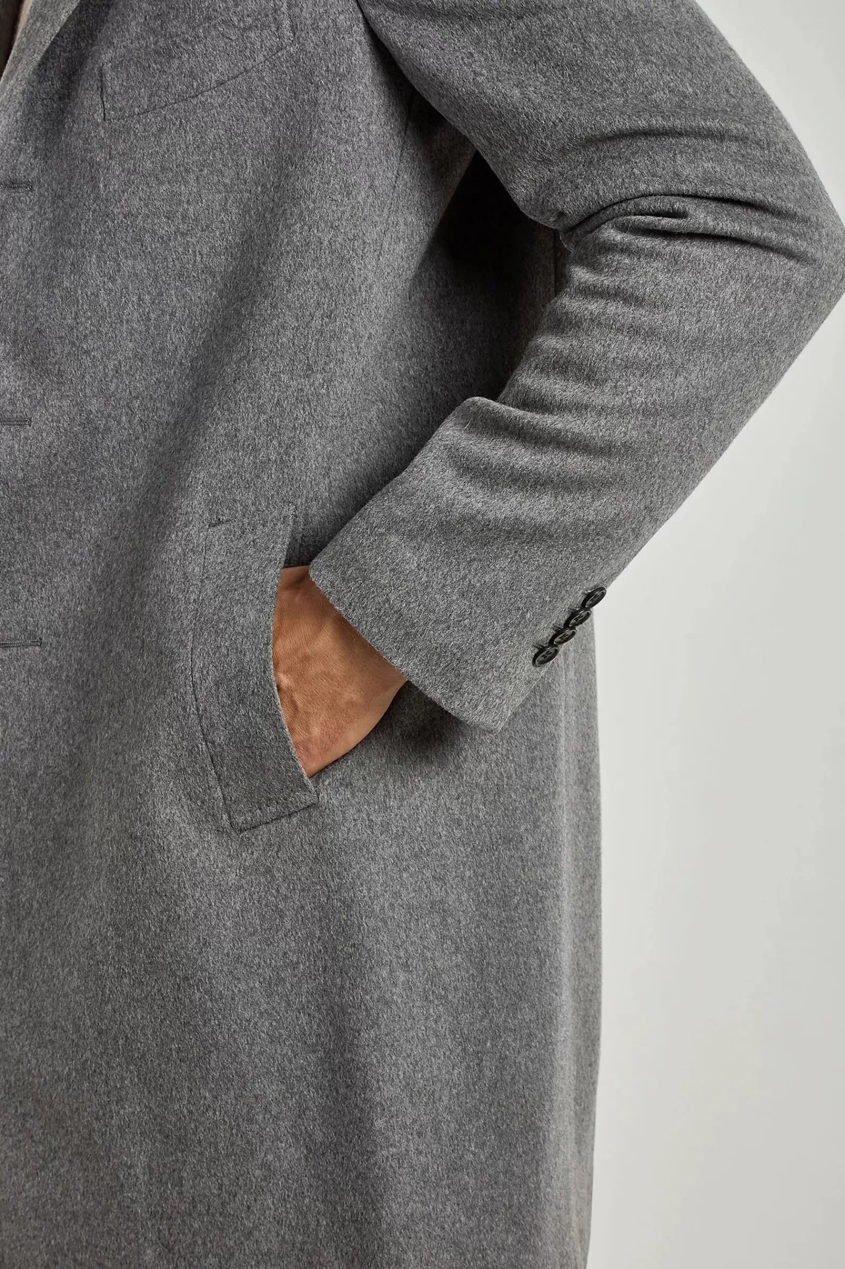 Online Pini Parma Cappotto In Lana Loro Piana – Made In Italy Grigio