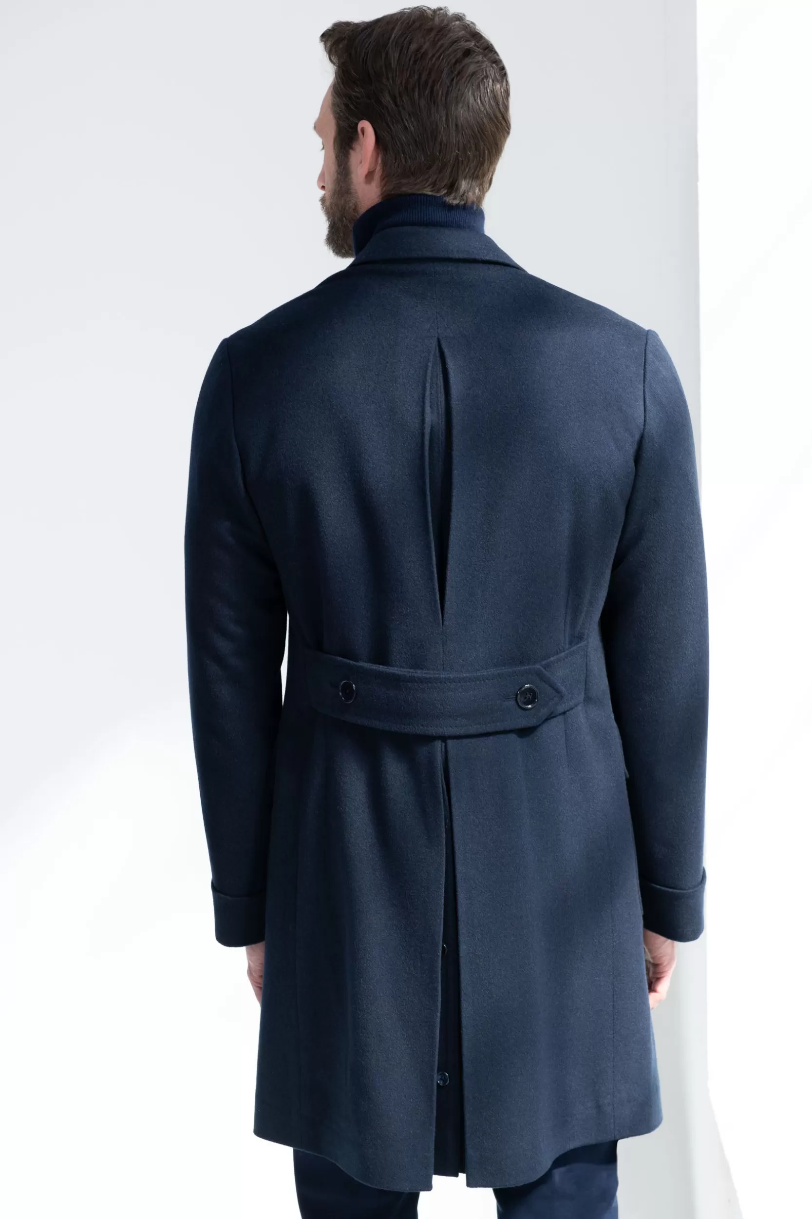 Fashion Pini Parma Cappotto Polo In Lana Loro Piana – Made In Italy Blu