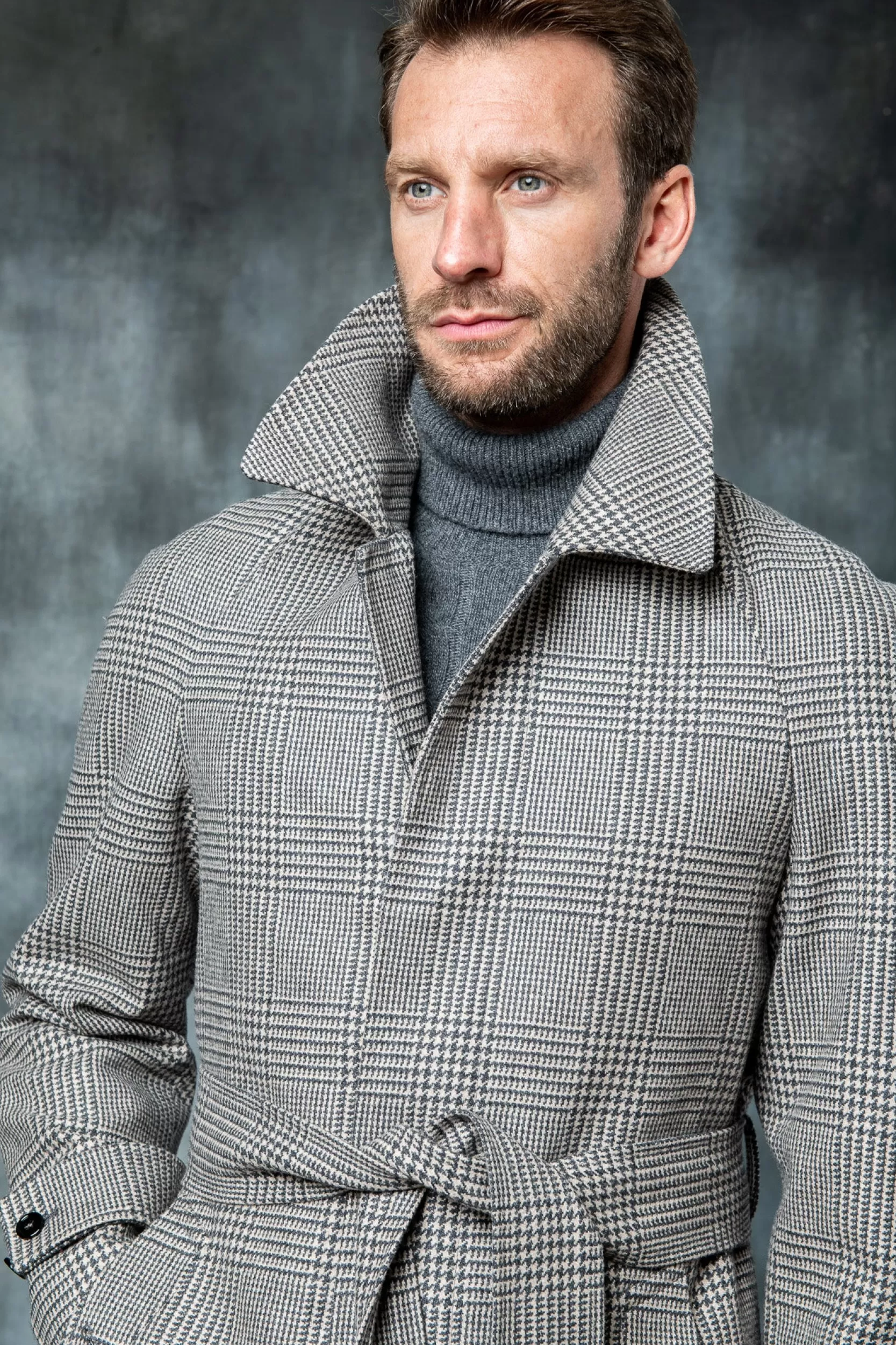 Sale Pini Parma Cappotto Raglan Principe Di Galles Marrone – Made In Italy
