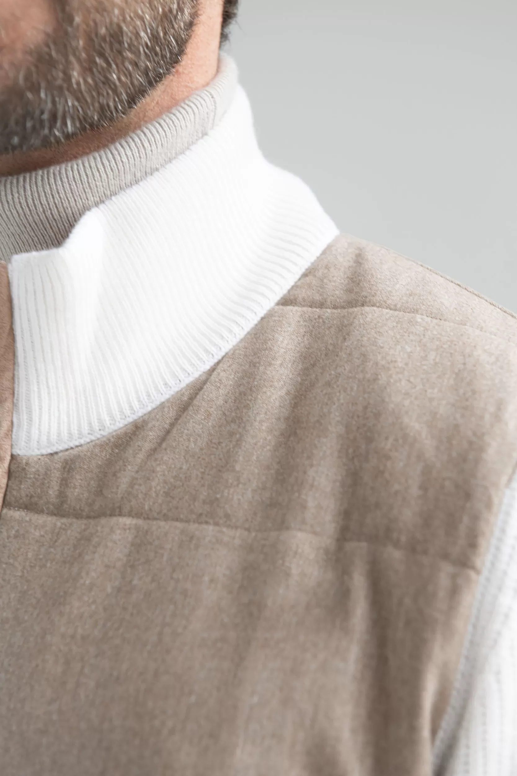 Cheap Pini Parma Cardigan Beige - Flanella E Lana Lavorata A Maglia - Made In Italy