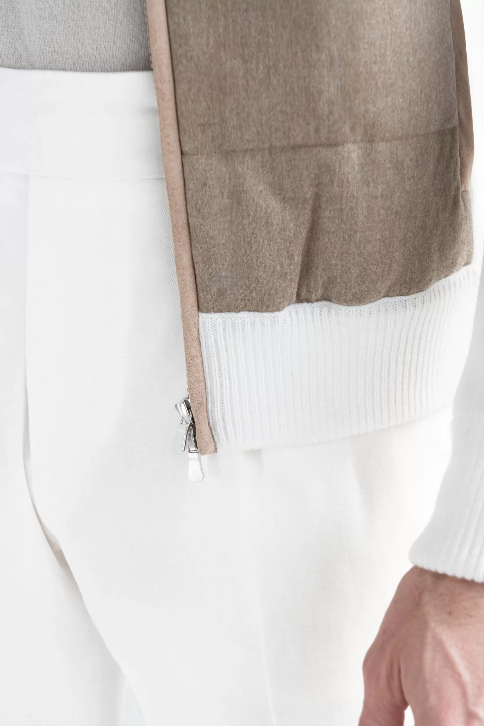 Cheap Pini Parma Cardigan Beige - Flanella E Lana Lavorata A Maglia - Made In Italy