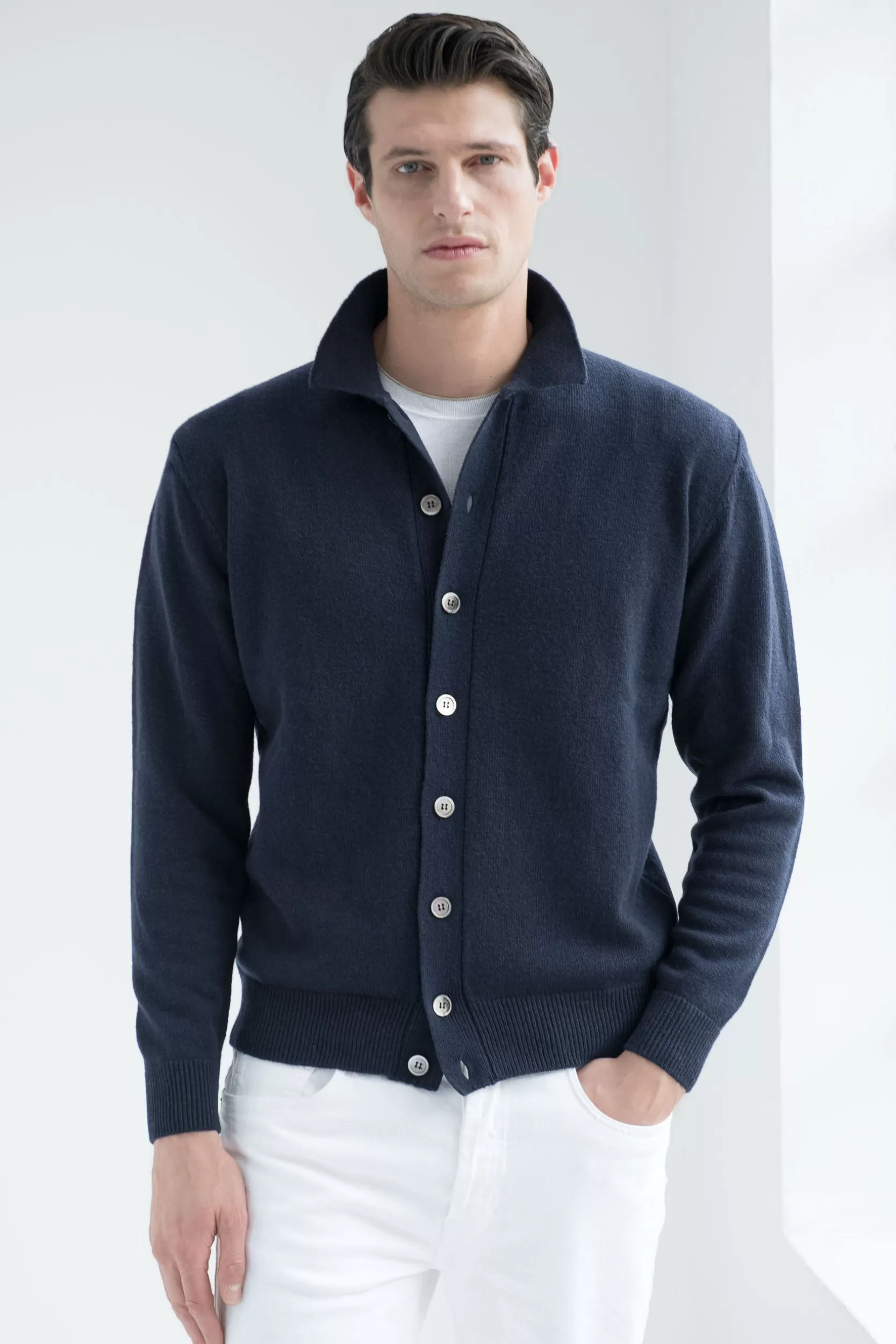 Online Pini Parma Cardigan – Made In Italy Blu
