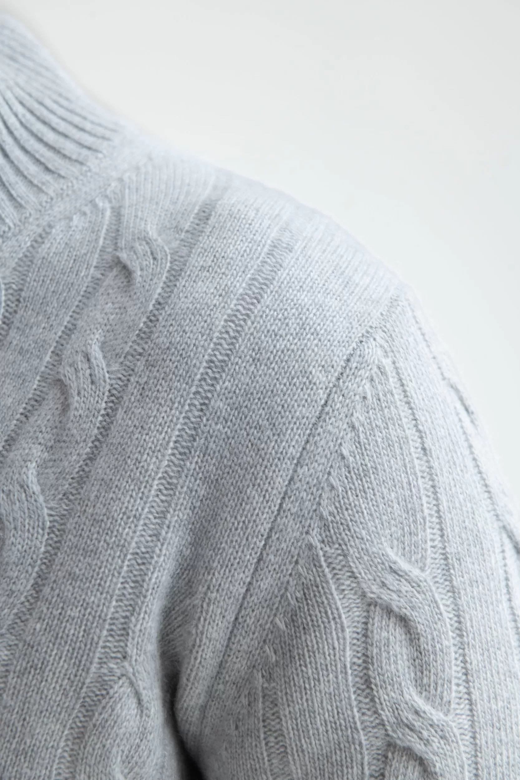 Cheap Pini Parma Cardigan In Maglia A Trecce – Made In Italy Grigio chiaro
