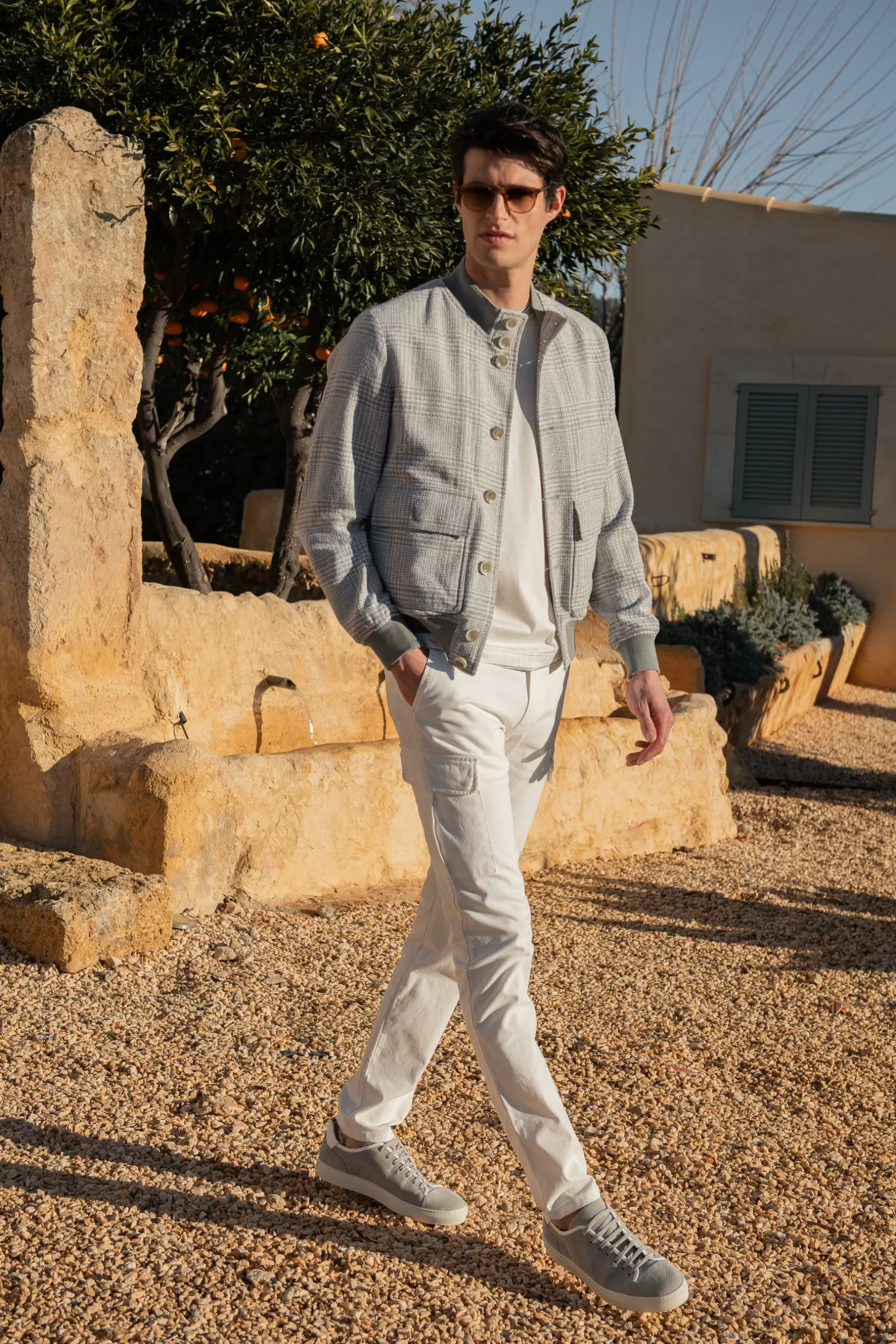 Cheap Pini Parma Cargo In Cotone Elasticizzato Off-white Sporco - Made In Italy Bianco