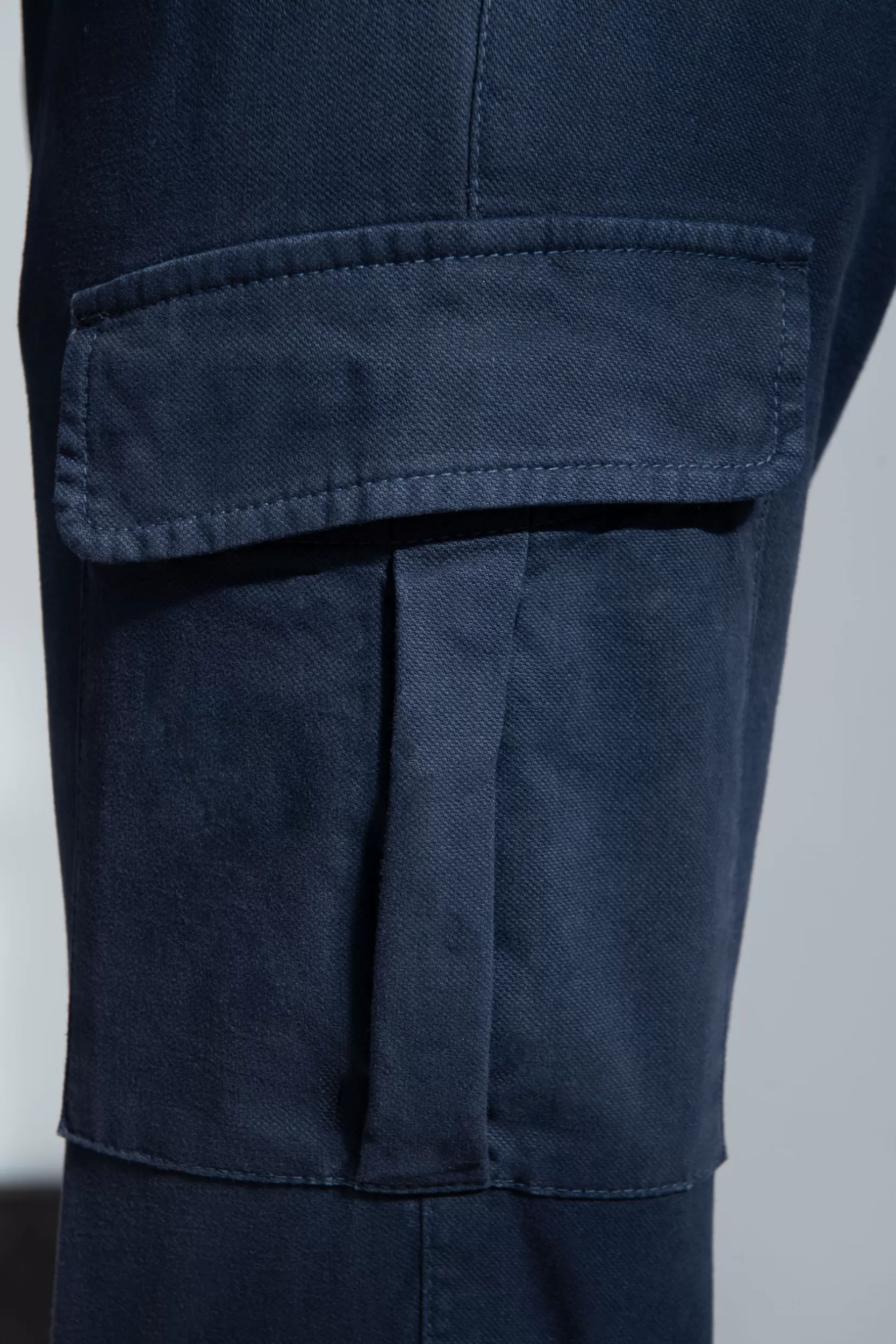 Online Pini Parma Cargo In Tela Elasticizzata - Made In Italy Blu