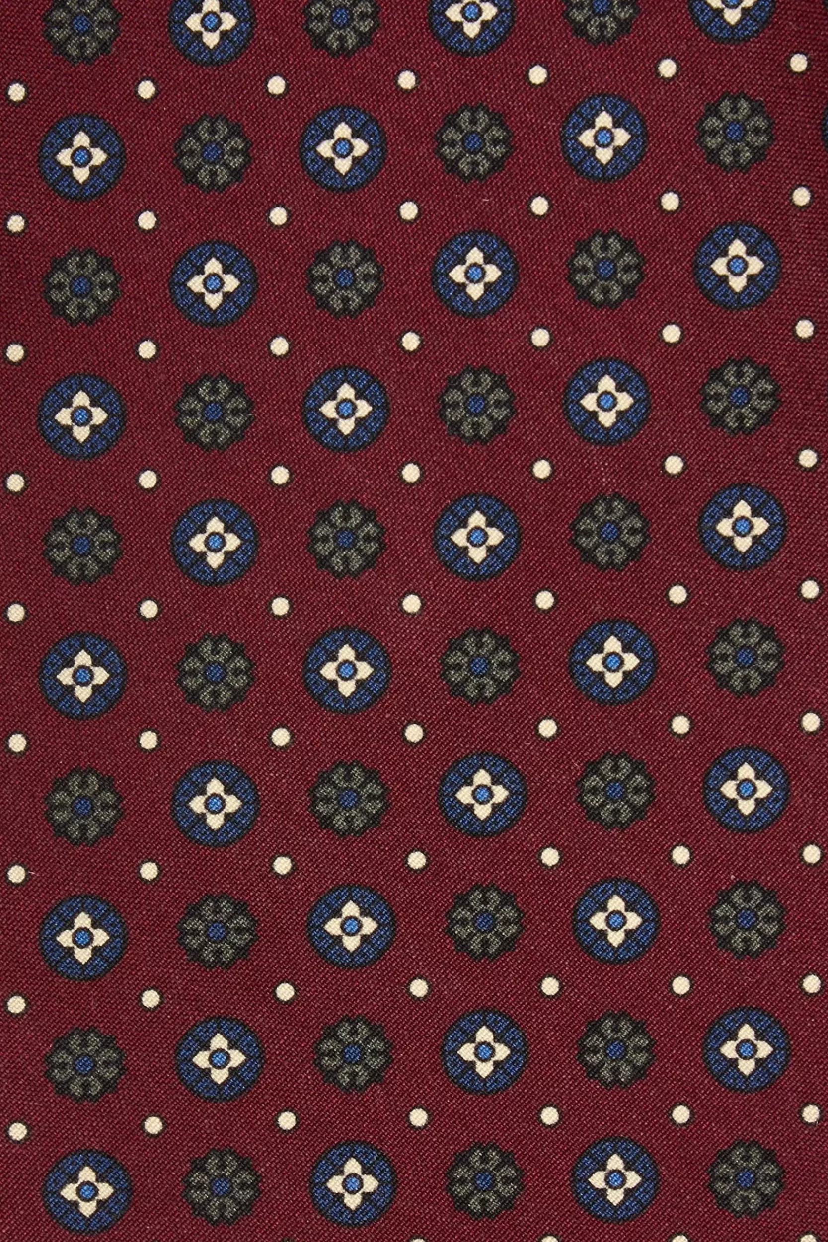 Online Pini Parma Cravatta In Seta Fantasia Bordeaux - Made In Italy