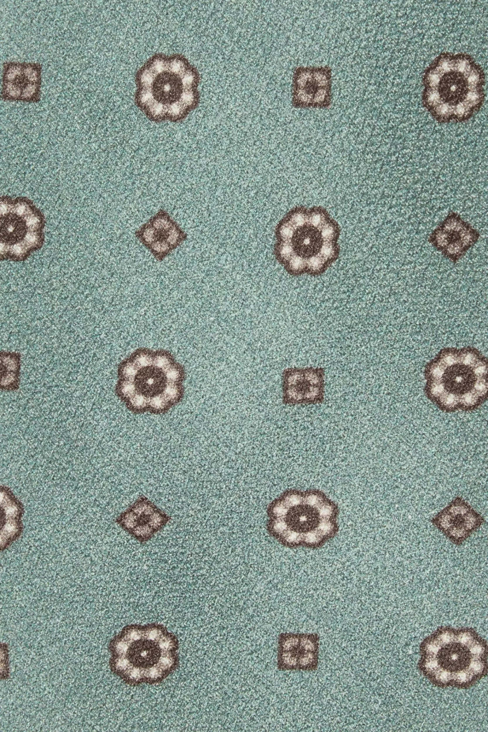 Clearance Pini Parma Cravatta In Seta Fantasia - Made In Italy Verde