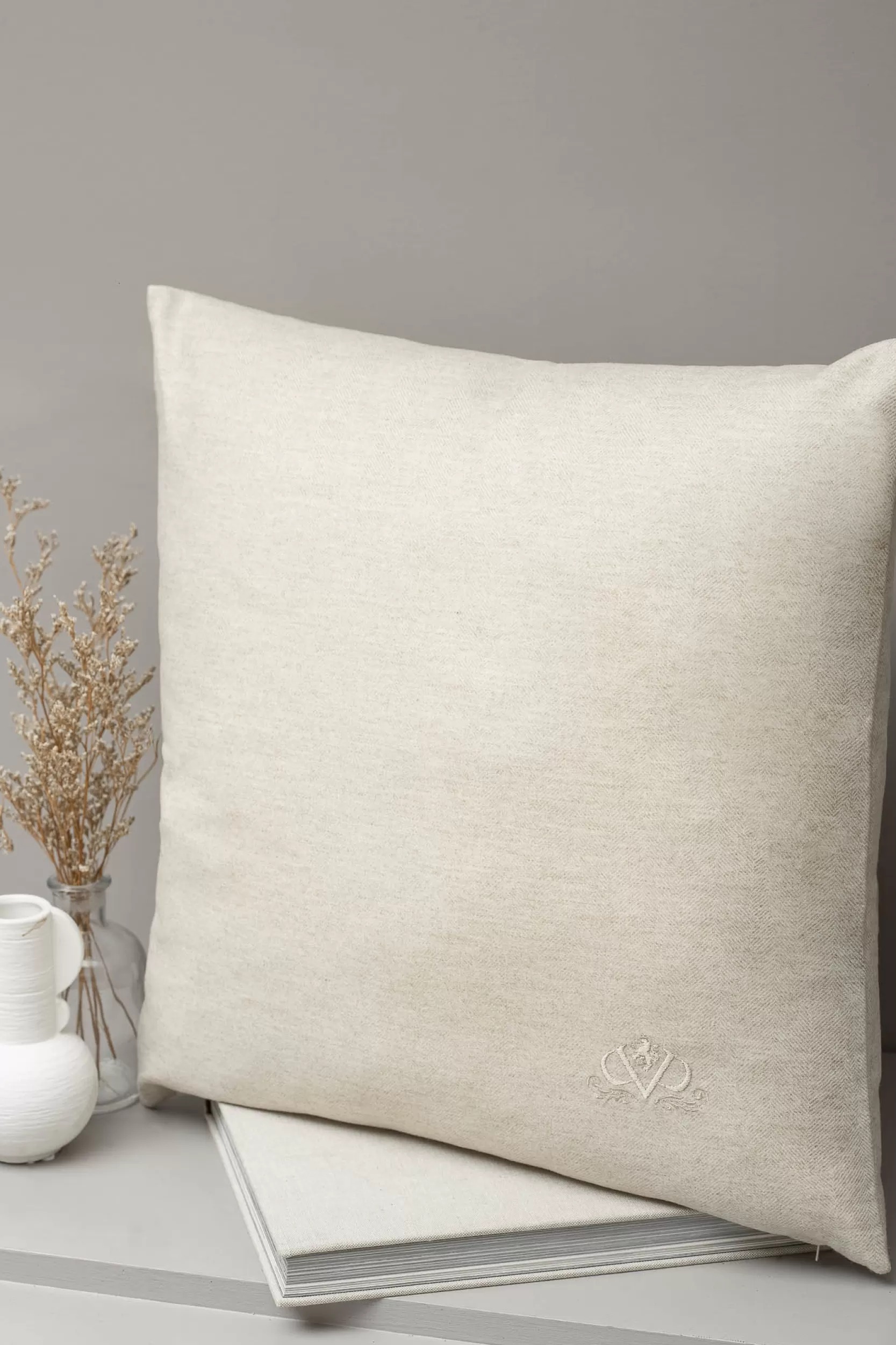 Flash Sale Pini Parma Cuscino In Lana A Spina Di Pesce - Made In Italy Beige