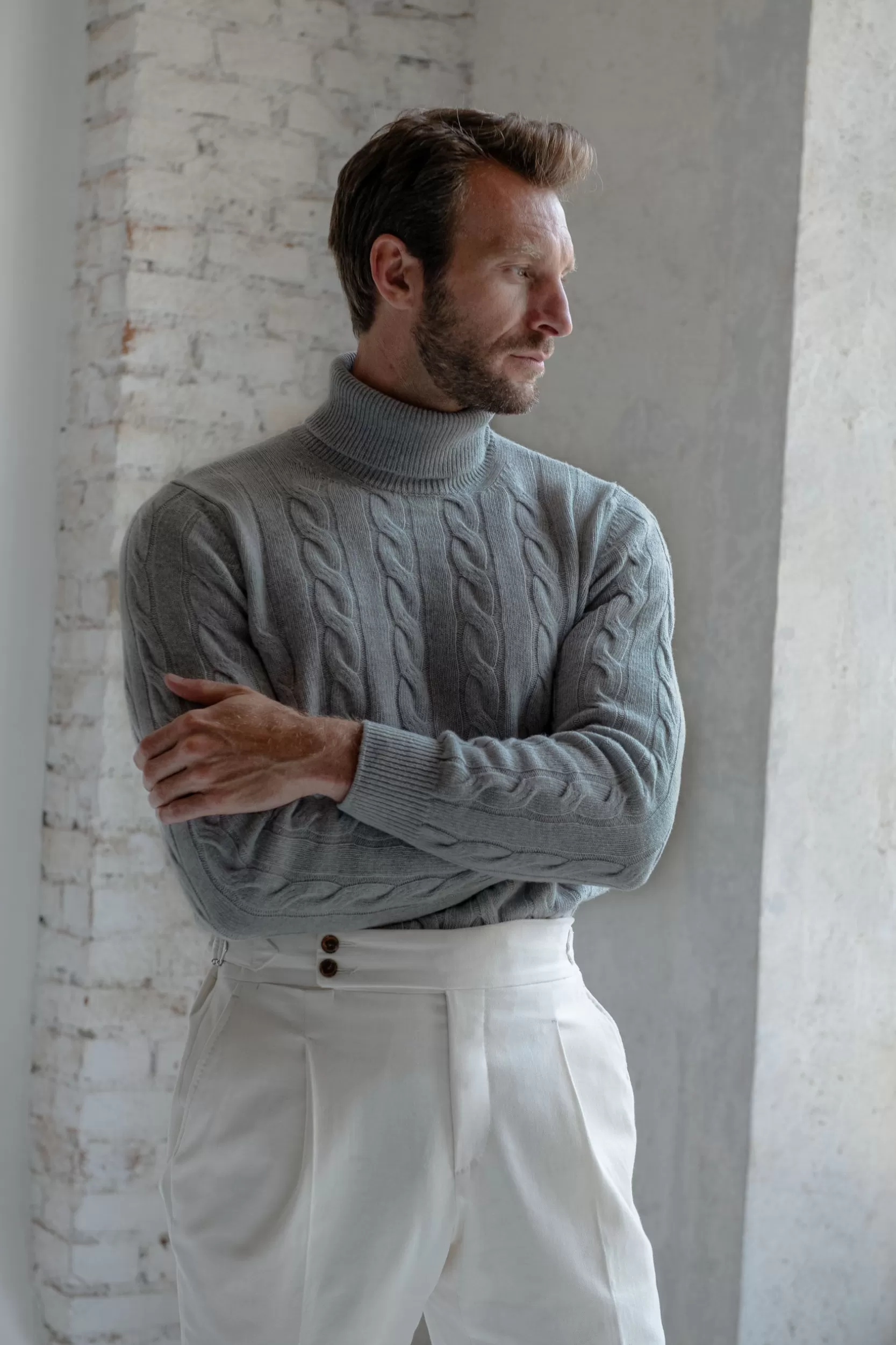 New Pini Parma Dolcevita Medio – Made In Italy Grigio