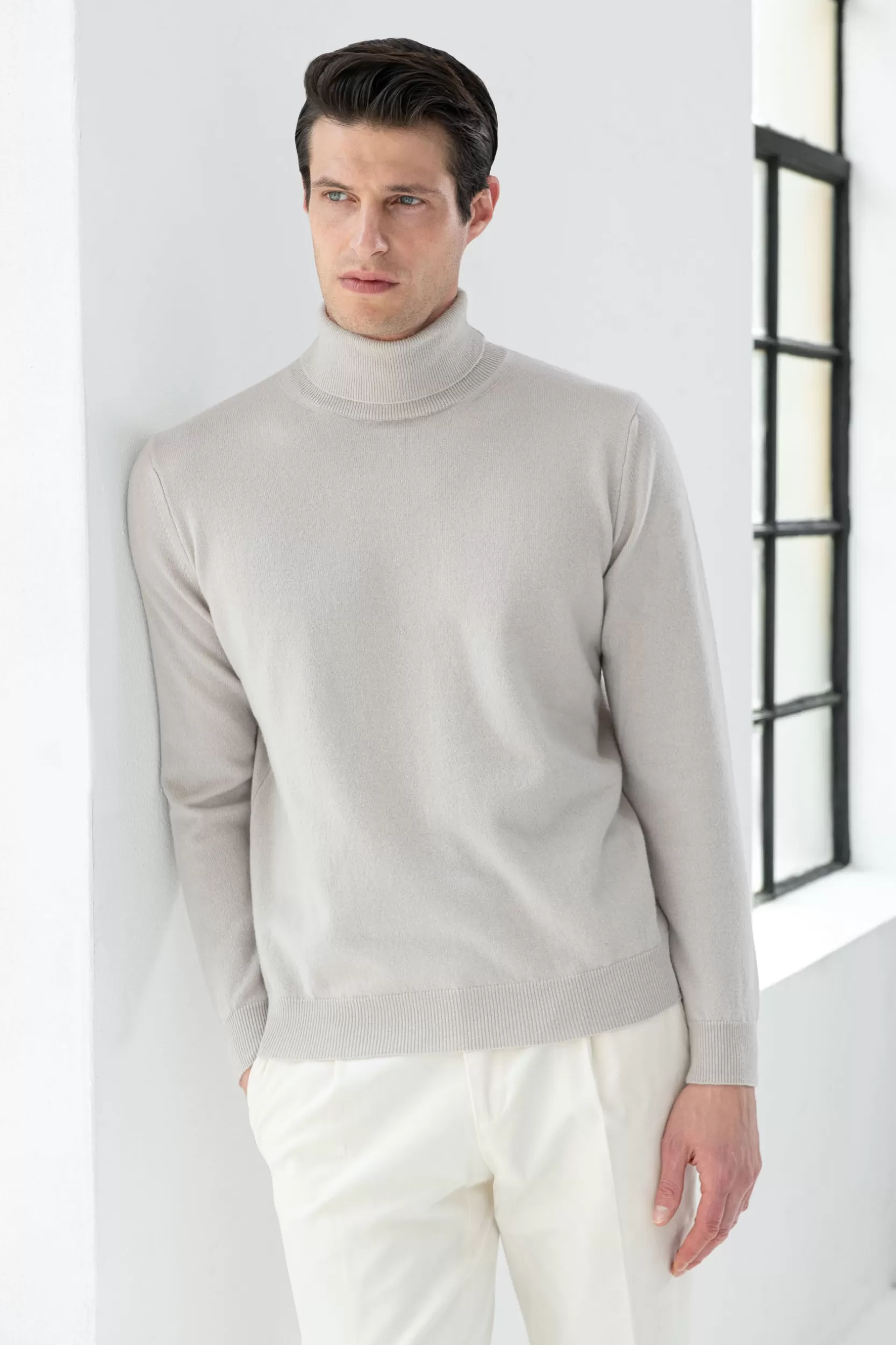 Online Pini Parma Dolcevita In Cashmere - Made In Italy Sabbia