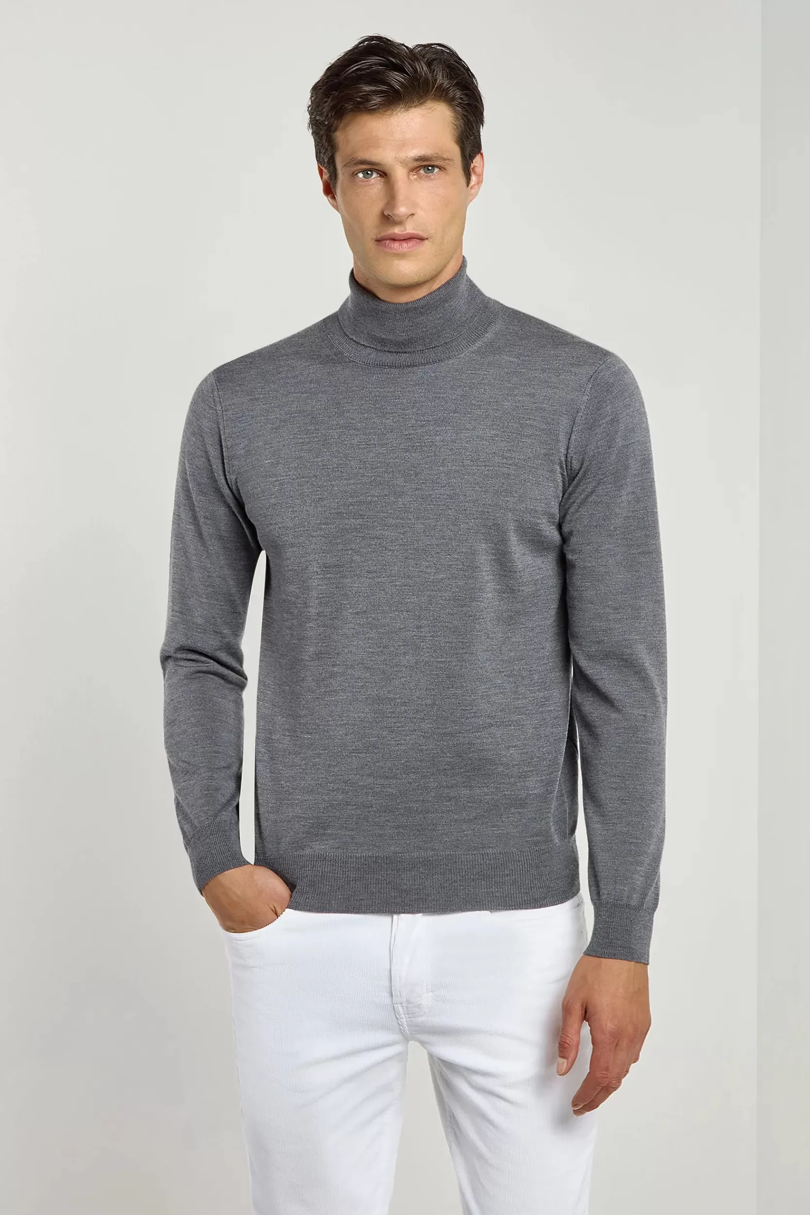 Sale Pini Parma Dolcevita In Lana Merino – Made In Italy Antracite