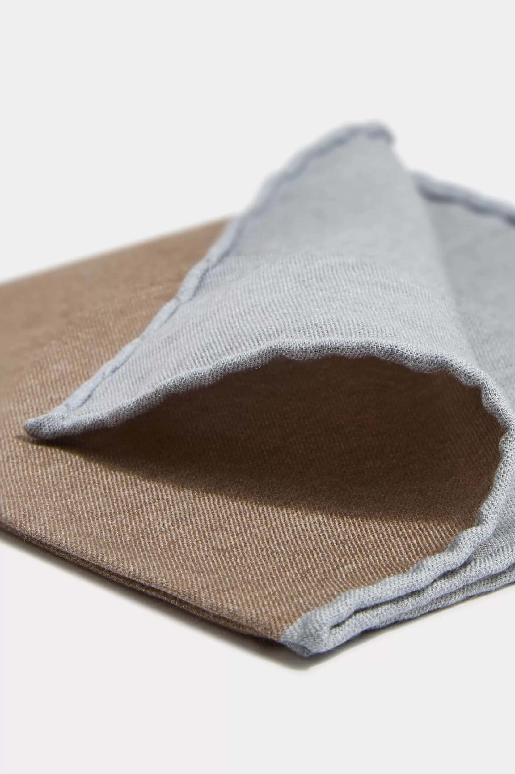 Shop Pini Parma Fazzoletti Da Taschino Reversibile Color Tortora - Made In Italy Talpa