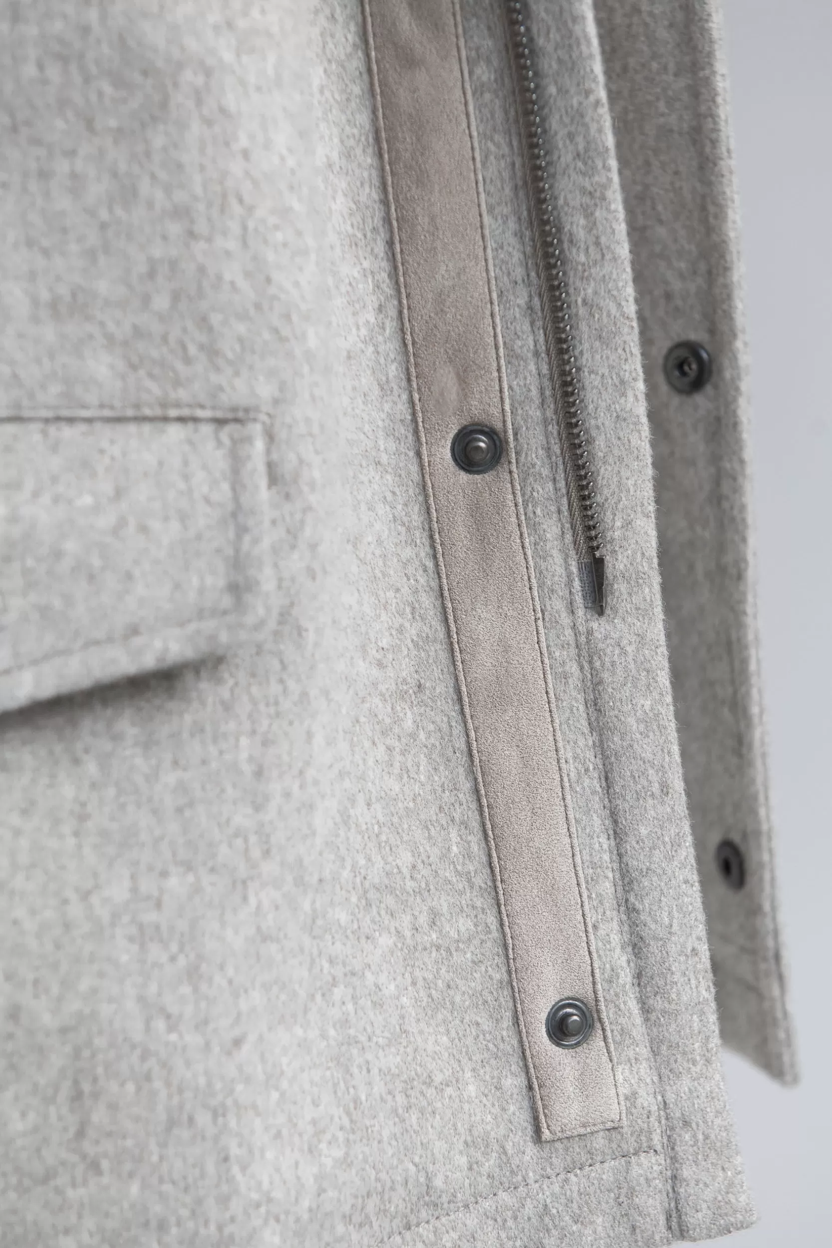 Cheap Pini Parma Field Jacket Beige In Tessuto Loro Piana - Made In Italy