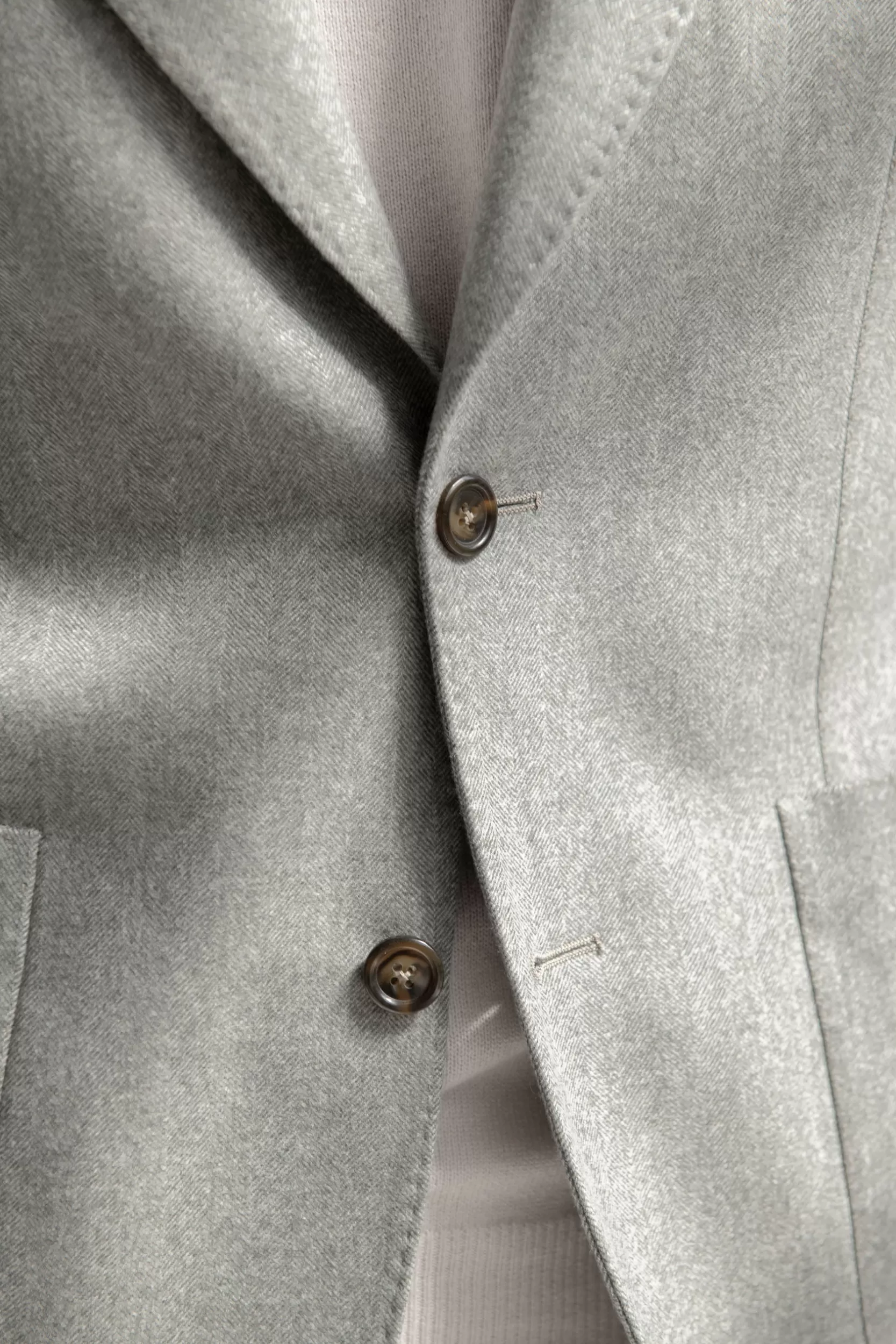 Store Pini Parma Giacca A Spina Di Pesce Salvia " Soragna Capsule Collection" - Made In Italy