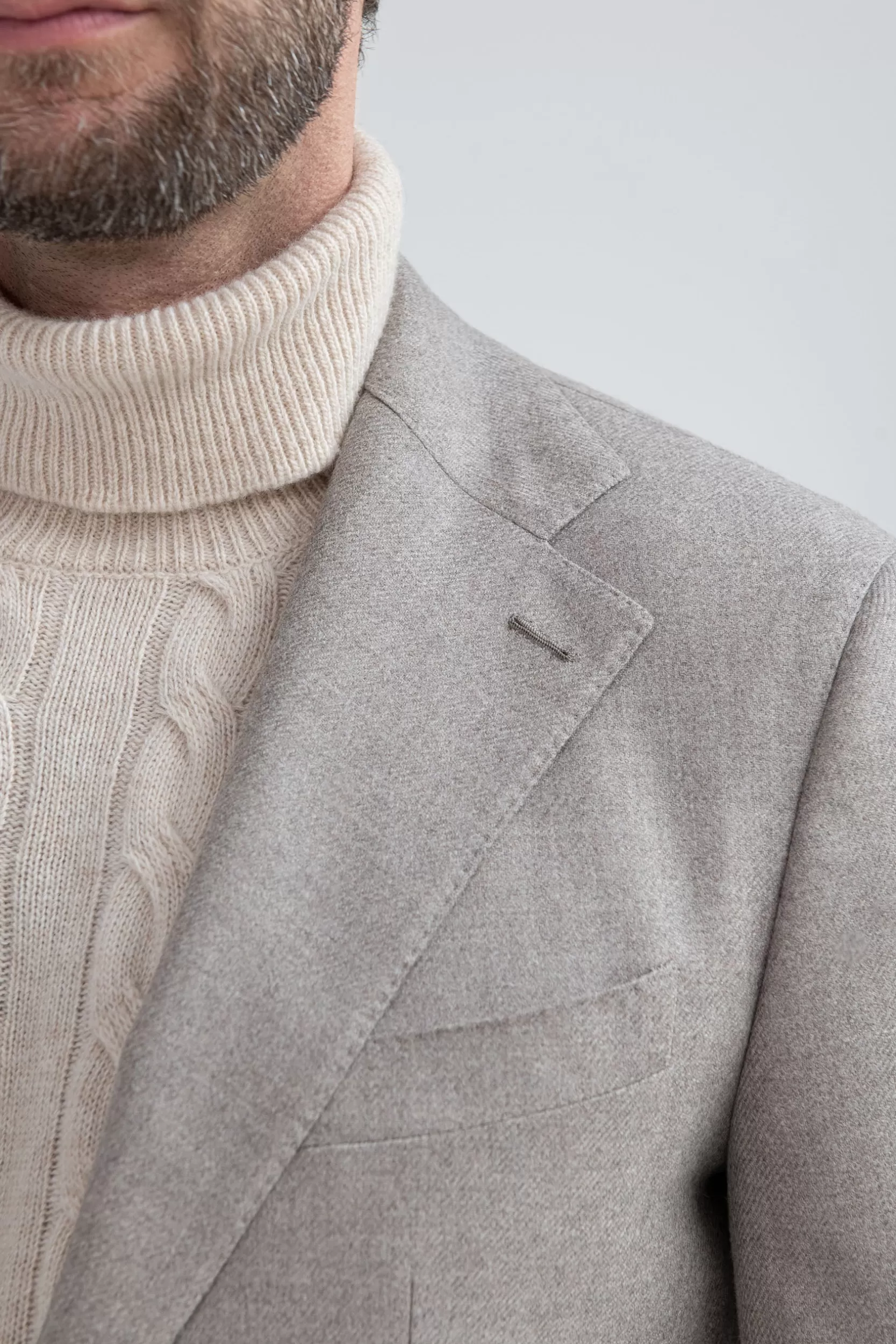 Best Sale Pini Parma Giacca In Lana E Cashmere Loro Piana - Made In Italy Beige