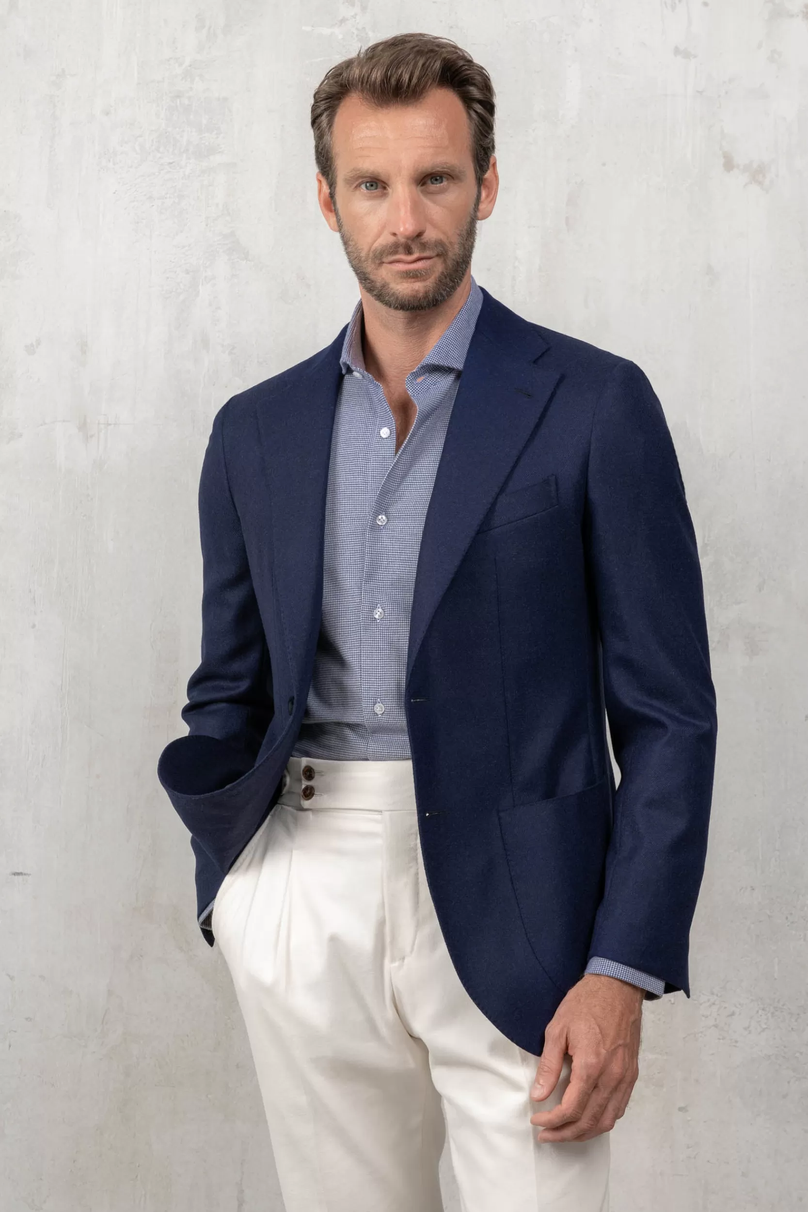 Cheap Pini Parma Giacca In Lana E Cashmere Loro Piana - Made In Italy Blu